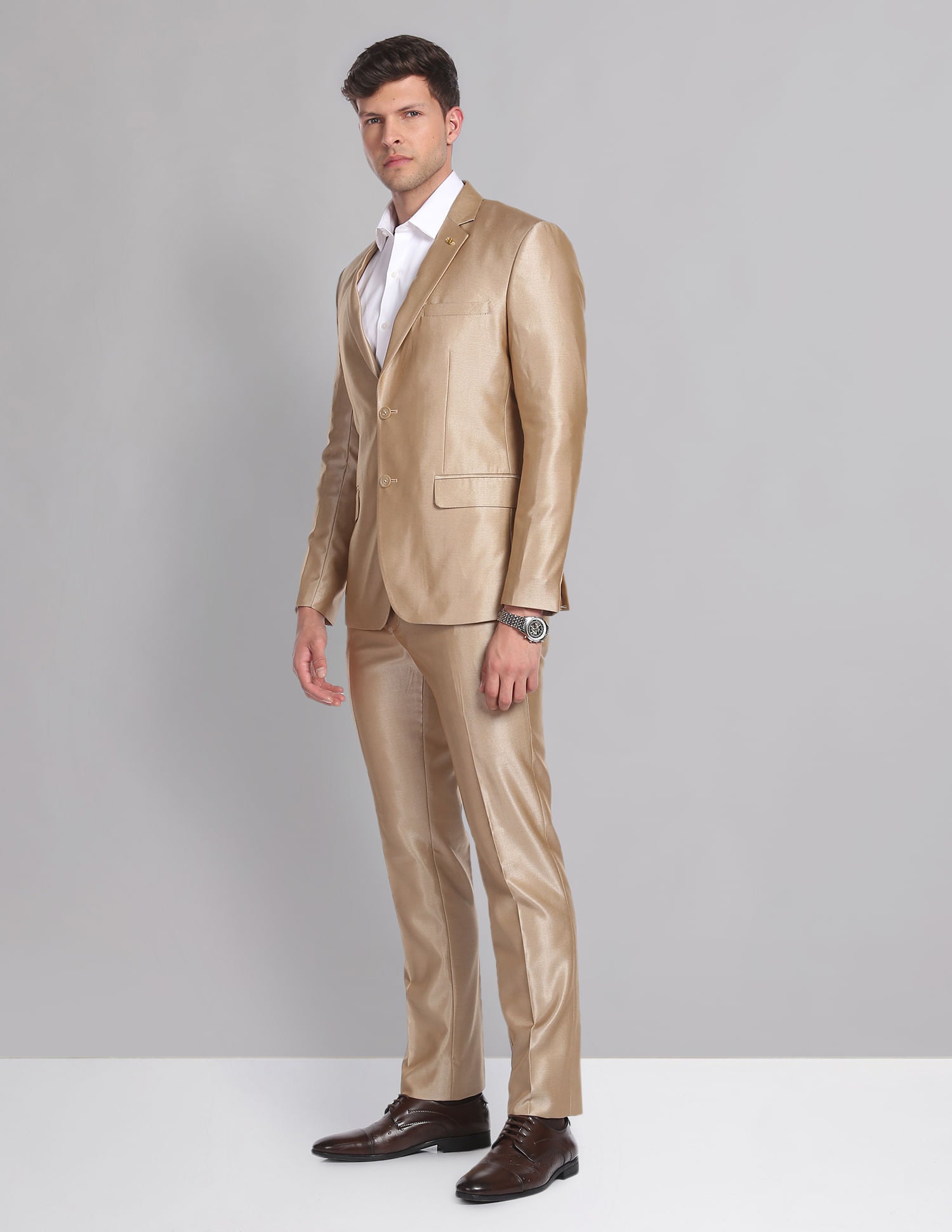 Single Breasted Oxford Two Piece Suit