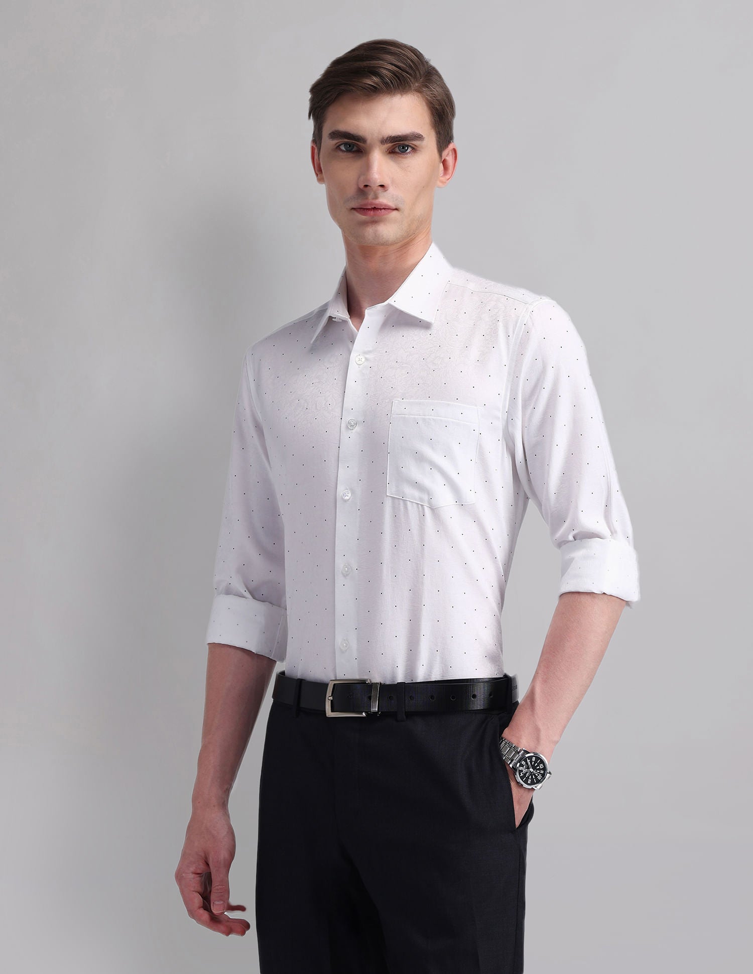 Gentleman Canvas Slim Fit Pure Cotton Shirt