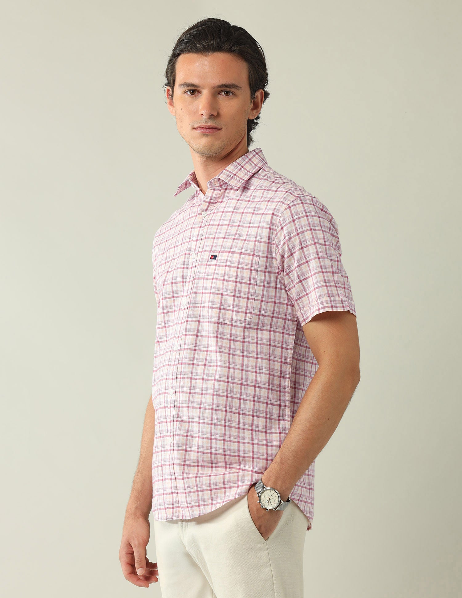 City Chronicles Modern Slim Fit Tartan Checked Shirt
