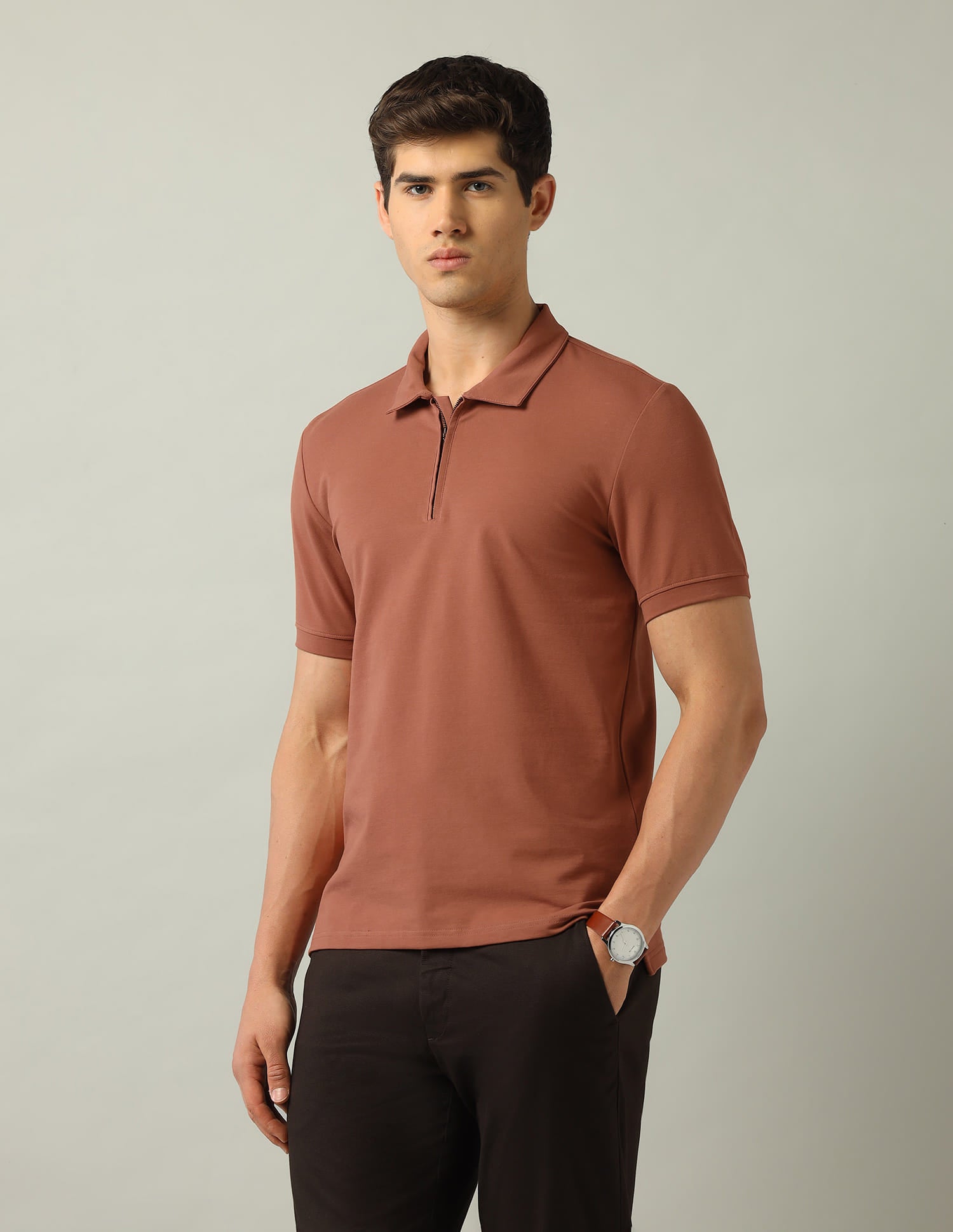 Solid Modern Slim Fit Polo Shirt