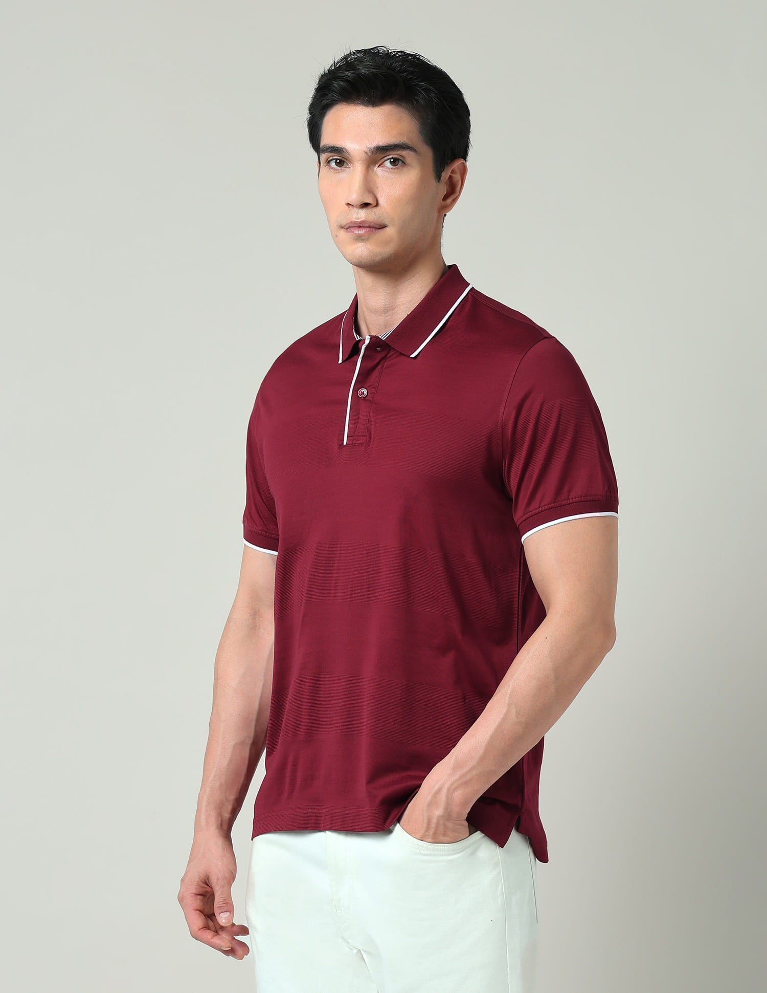 Regular Solid Slim Fit Polo Shirt