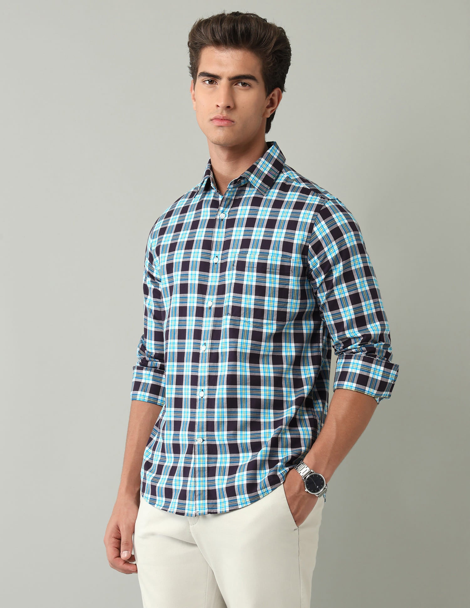 Tartan Checked Modern Slim Fit Shirt