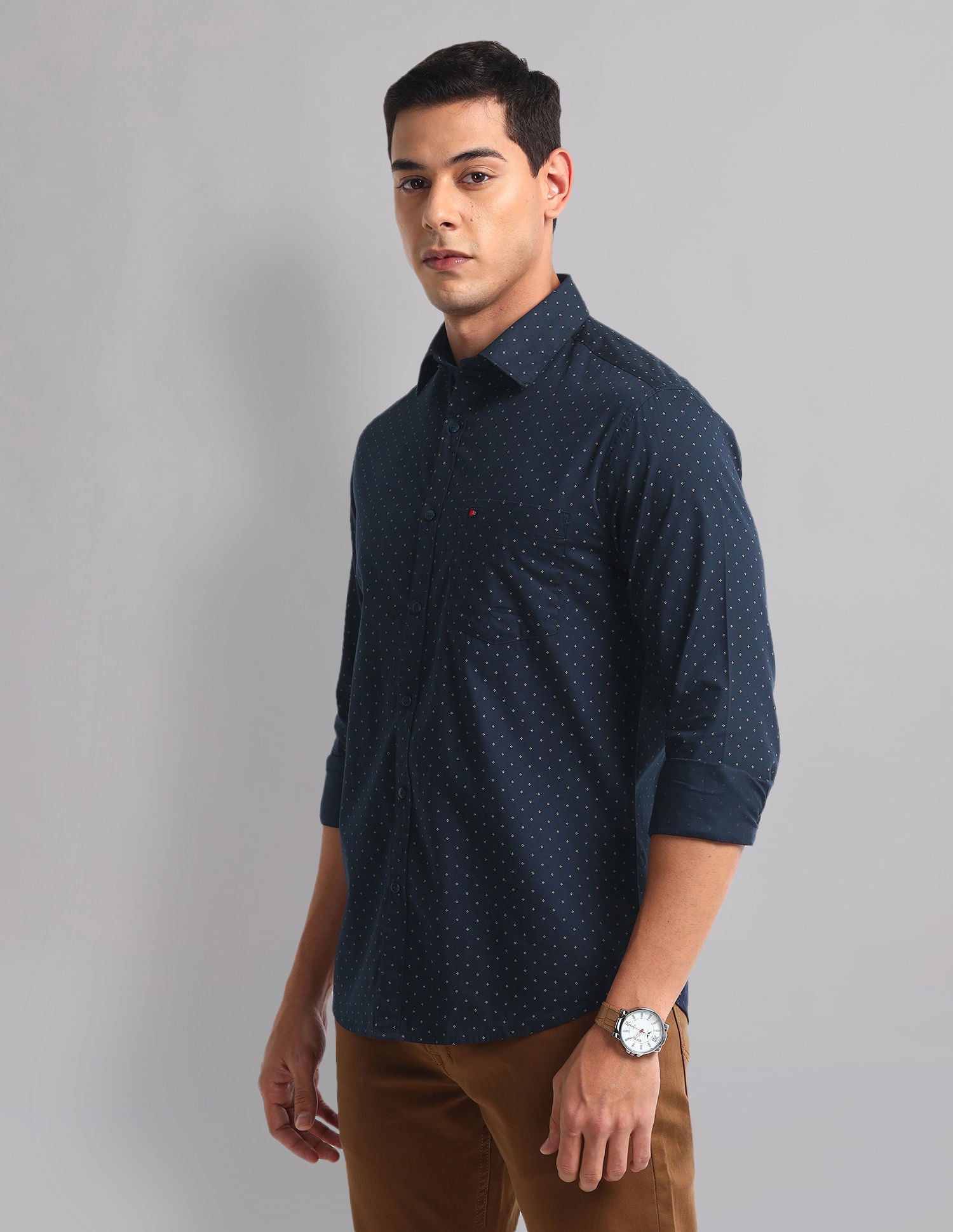 Closet Heritage Abstract Print Slim Fit Shirt