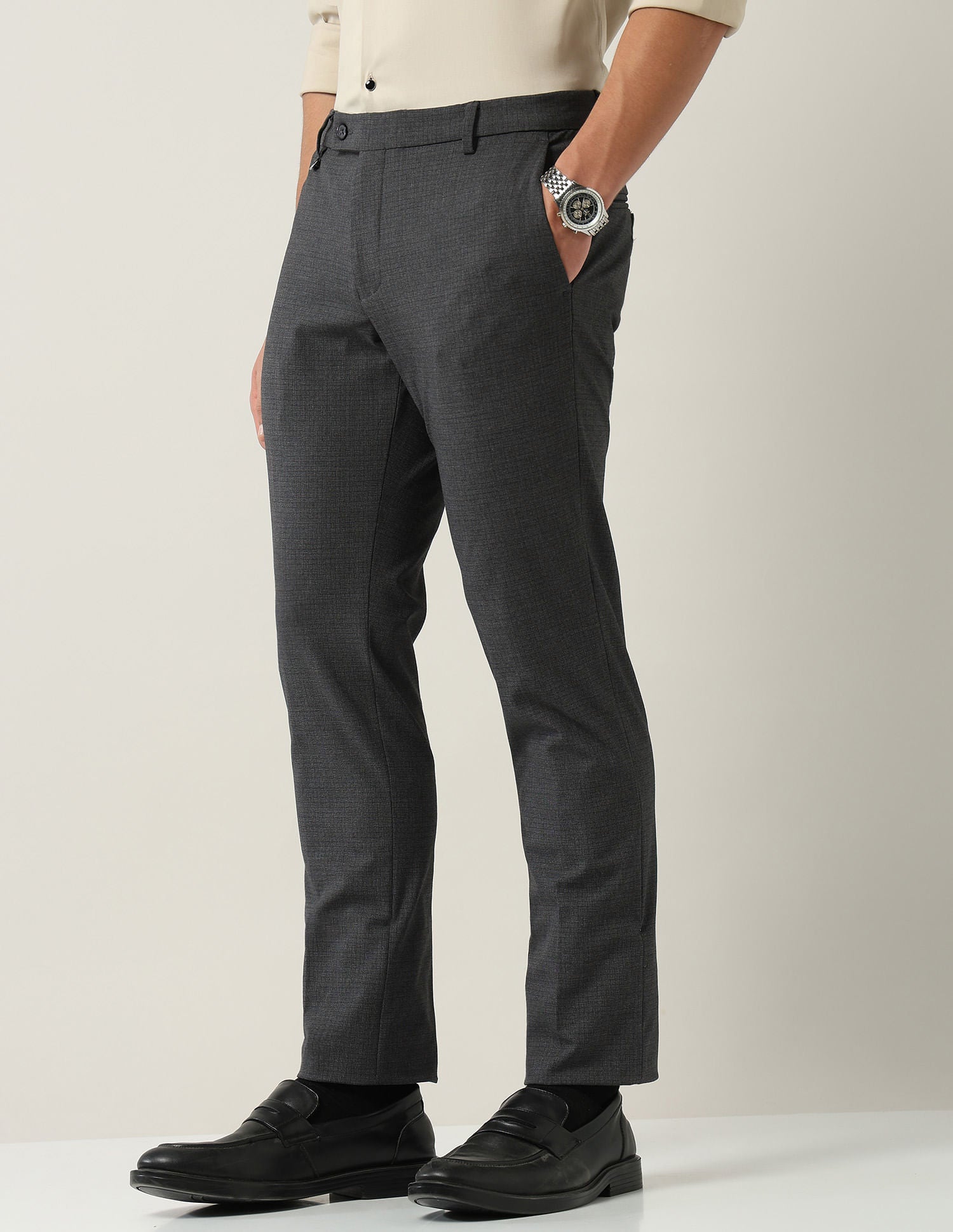 Classic Checked Regular Fit Trousers