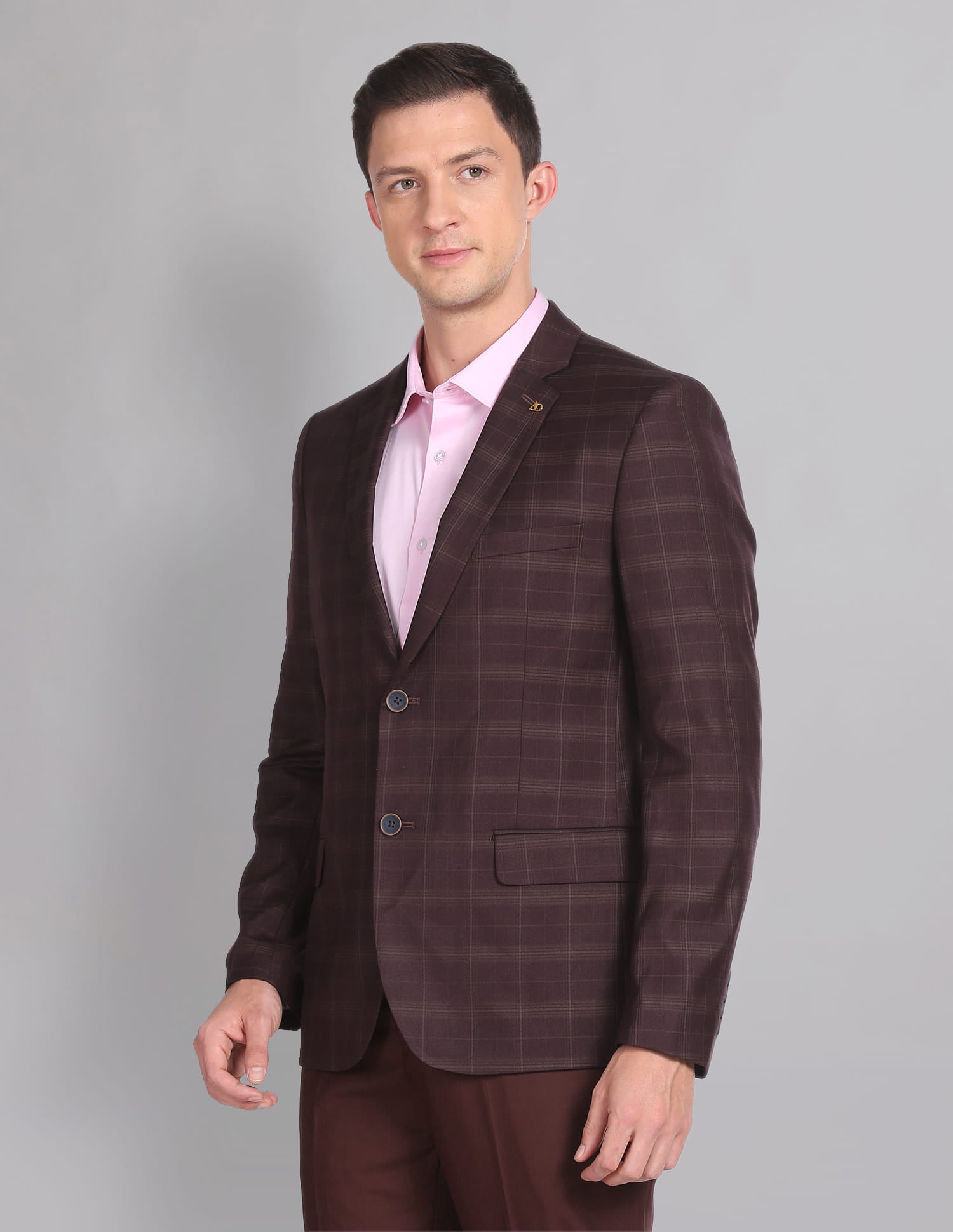 Tartan Check Tailored Regular Fit Blazer