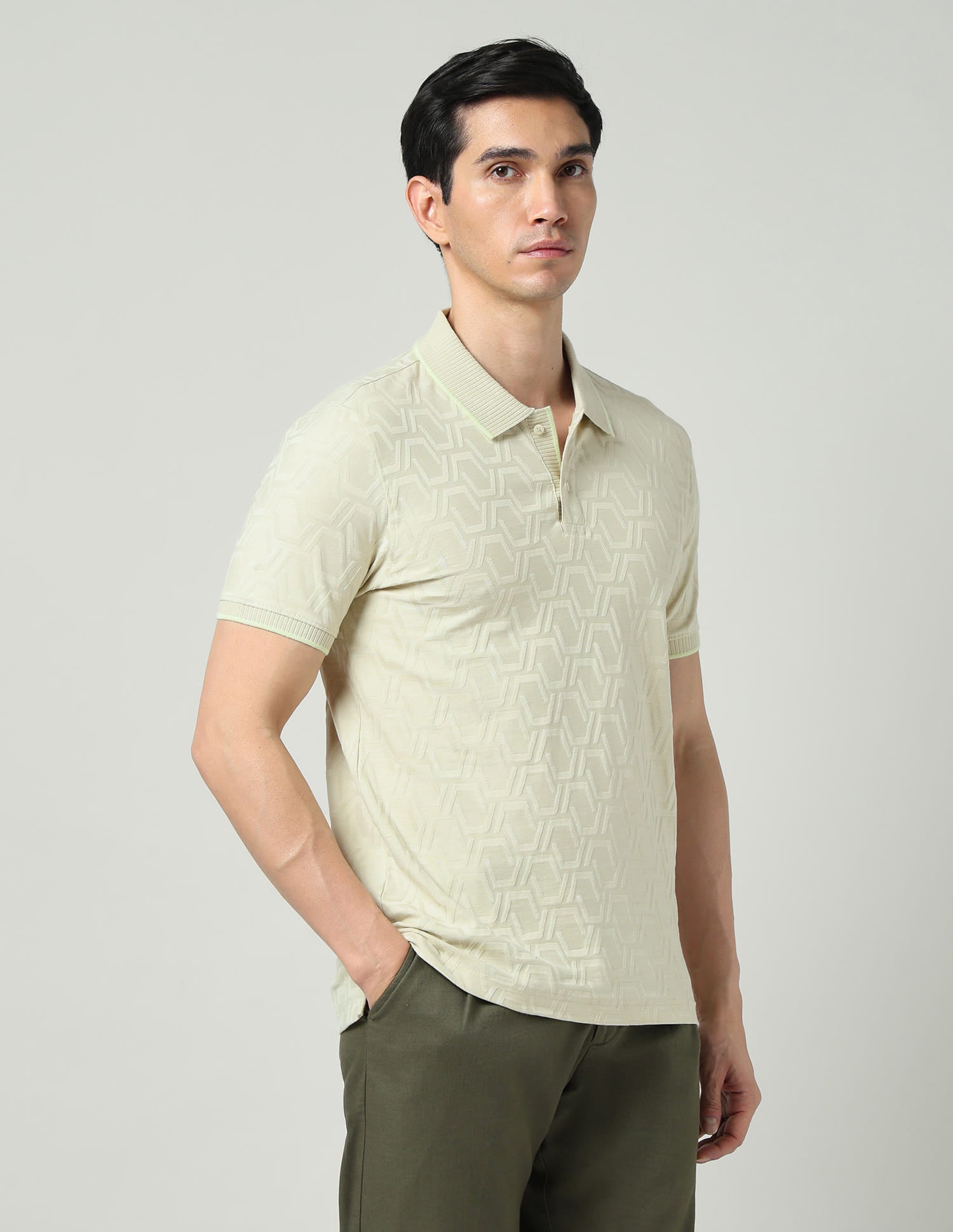 City Drift Textured Slim Fit Polo Shirt