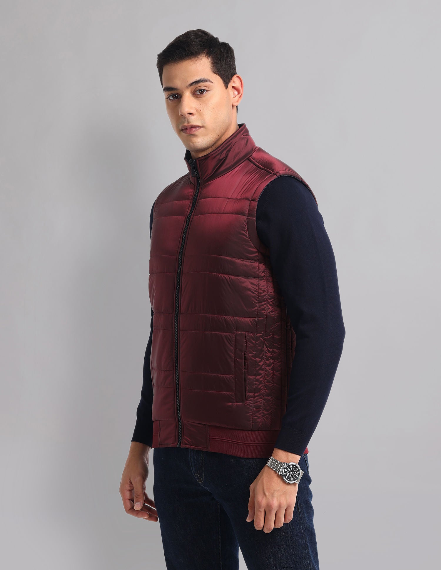 Sleeveless Quilt Reversible Jacket