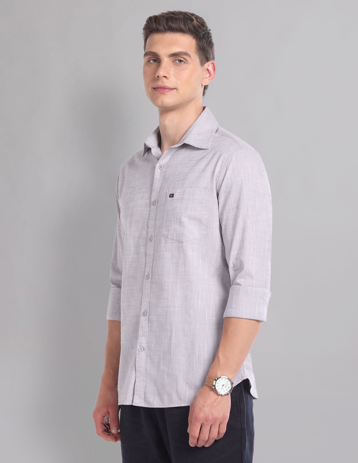 Playfully Patterned Slim Fit Summer Shirt