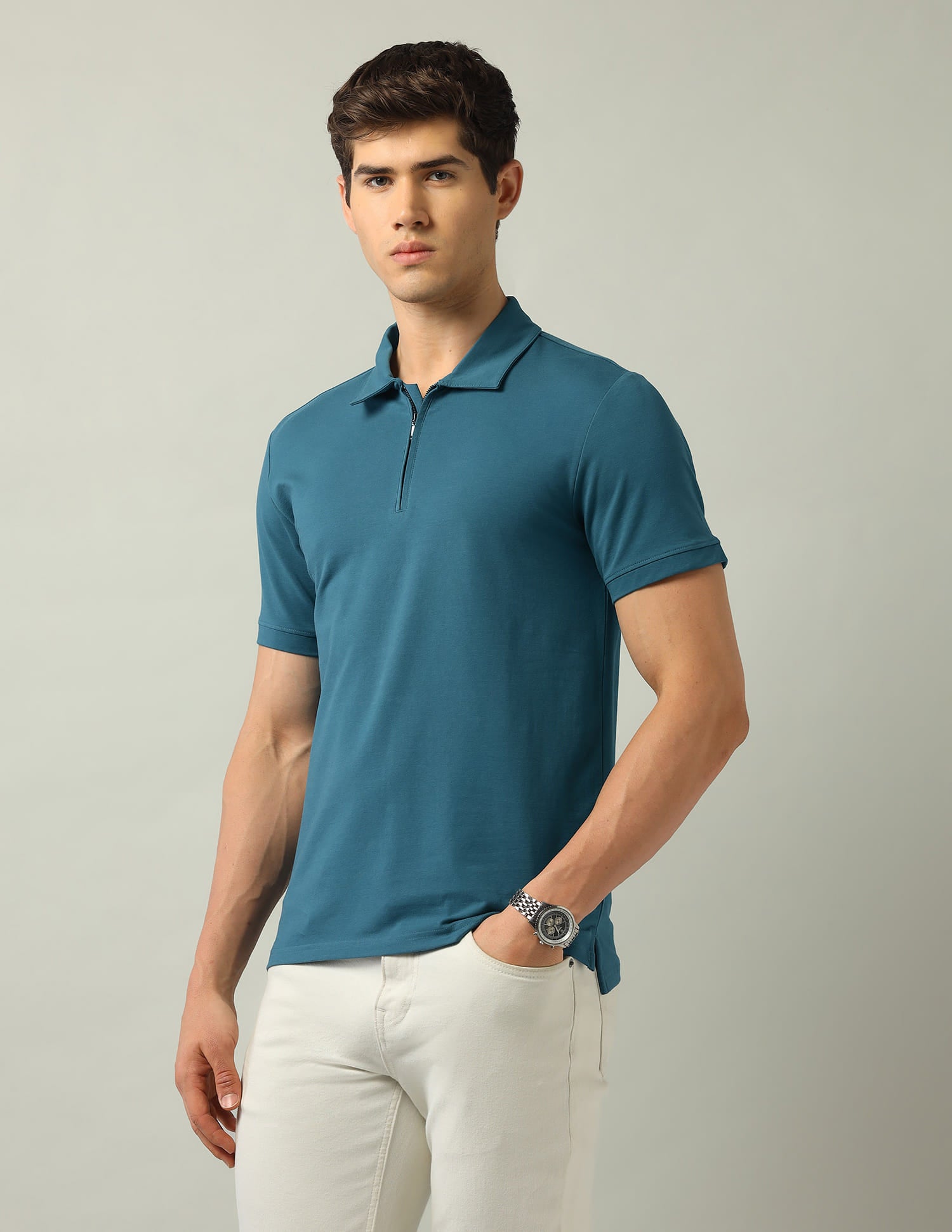 Solid Modern Slim Fit Polo Shirt