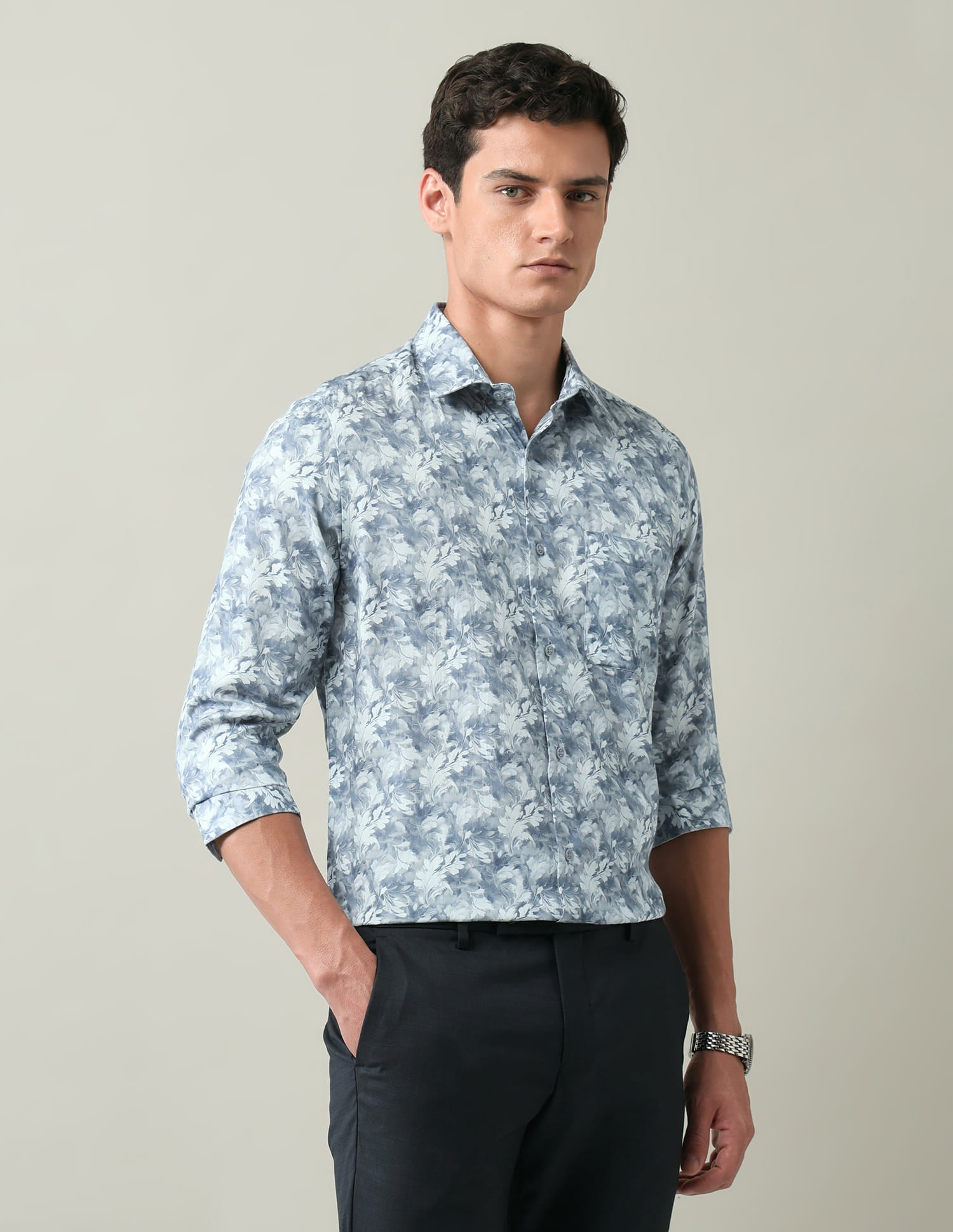 Floral Printed Regular Fit Shirt