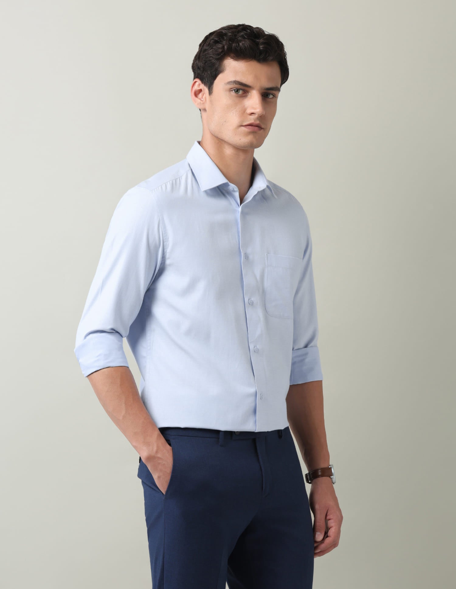 Textured Regular Fit Dobby Shirt