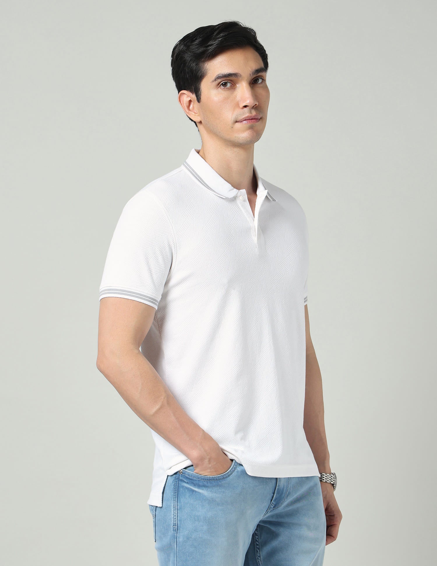City Drift Textured Slim Fit Polo Shirt