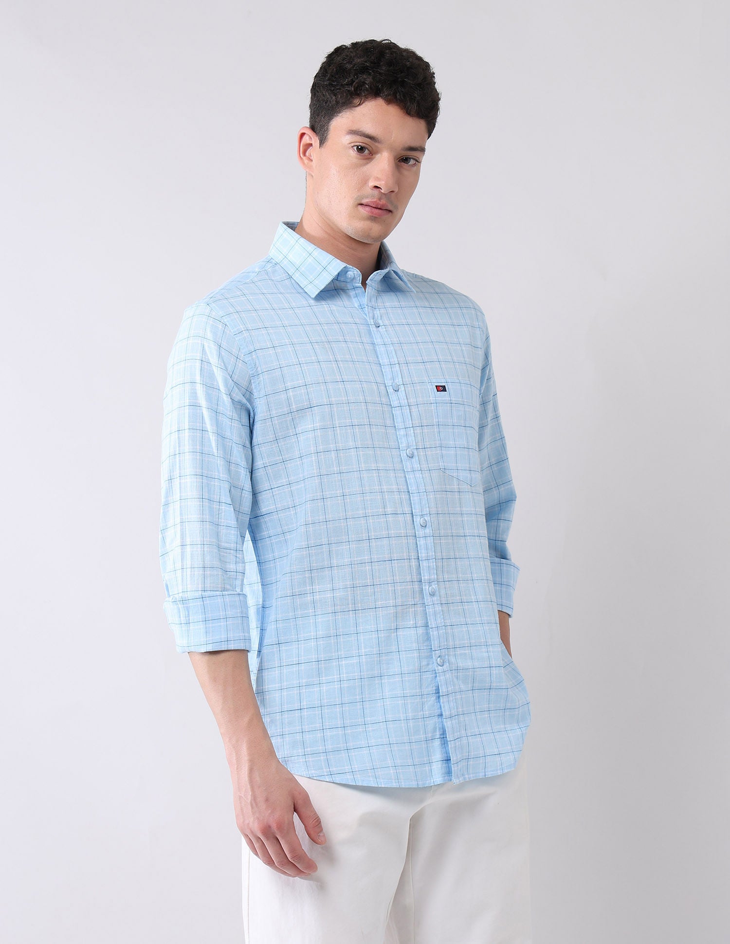 City Chronicles Modern Slim Fit Tartan Checked Shirt