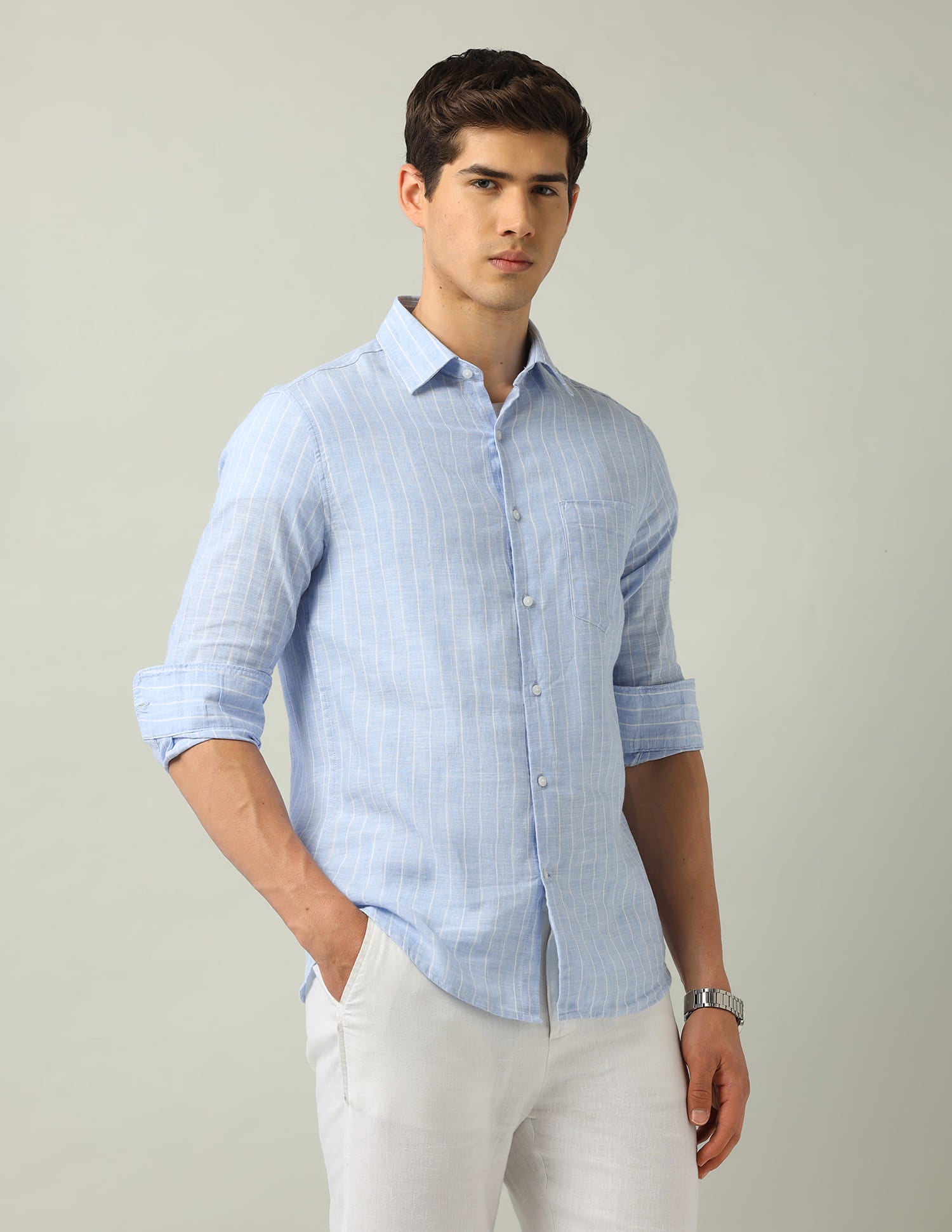 Vertical Stripes Modern Slim Fit Shirt