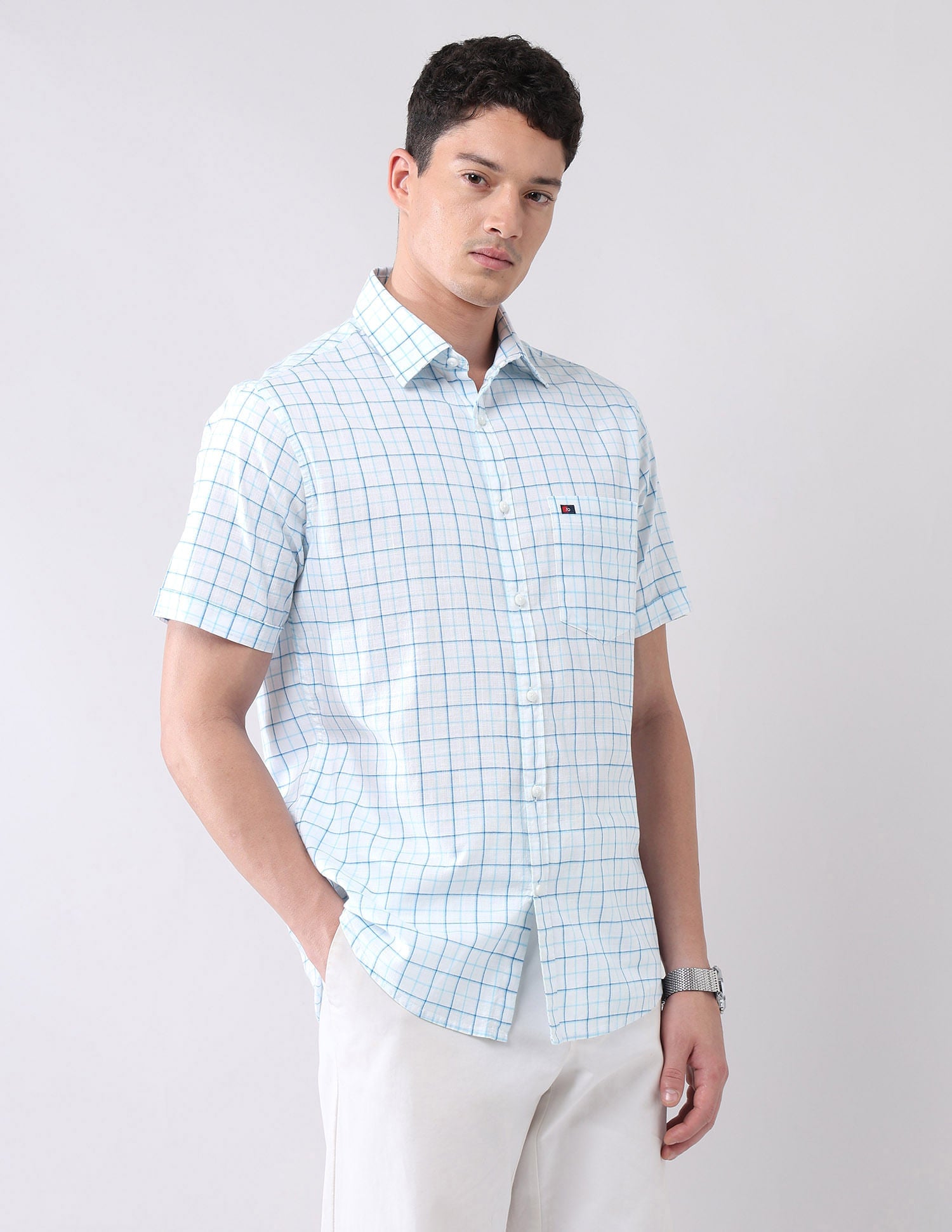 City Chronicles Modern Slim Fit Tartan Checked Shirt