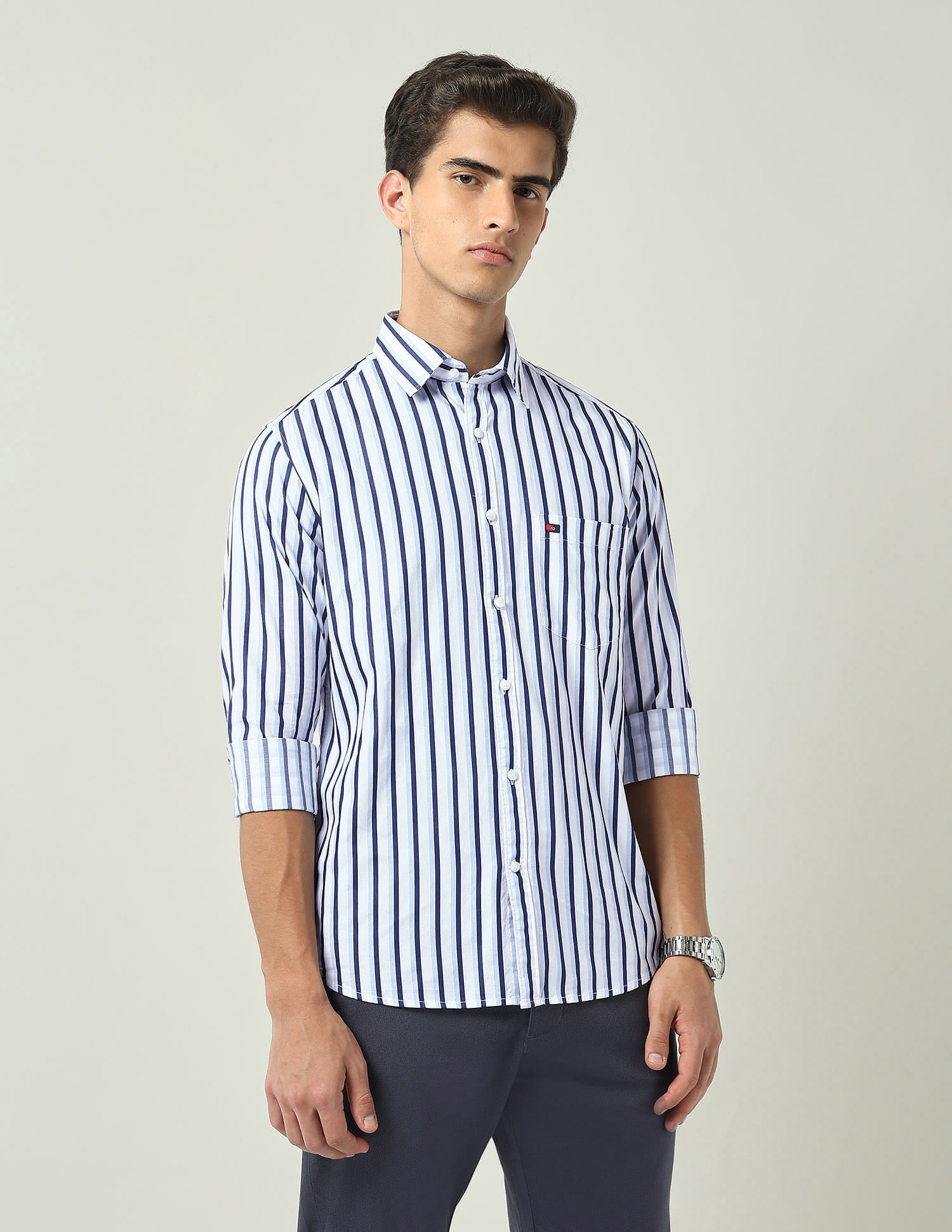 Office Staple Vertical Striped Comfort Fit Shirt