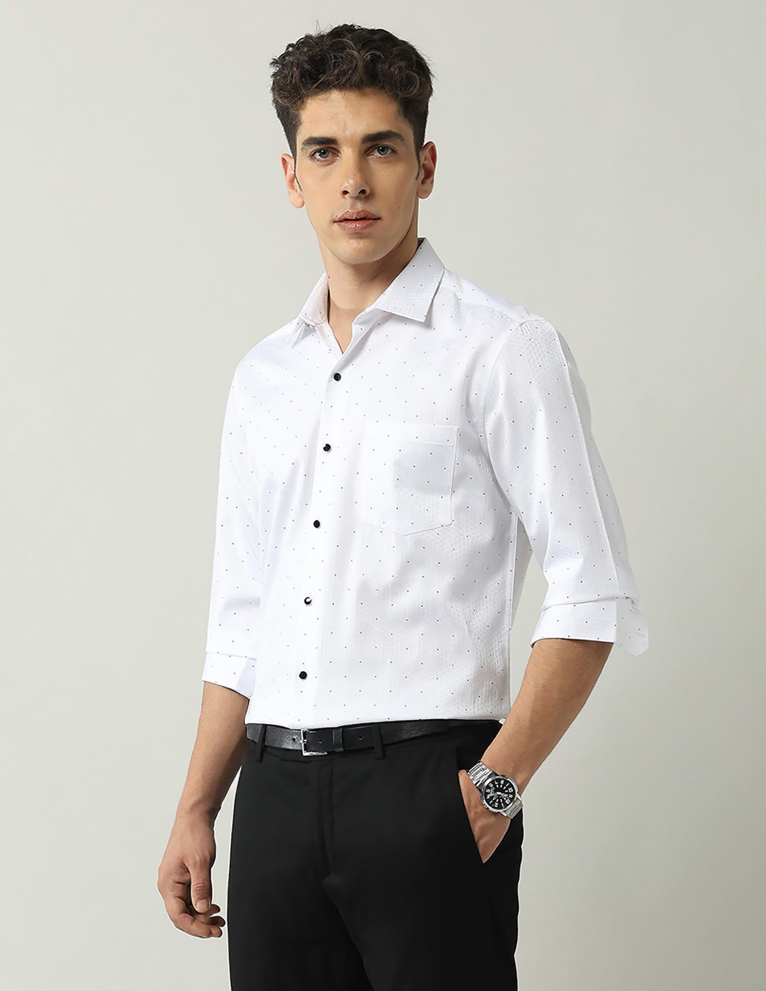 Slim Fit Jaquard Shirt