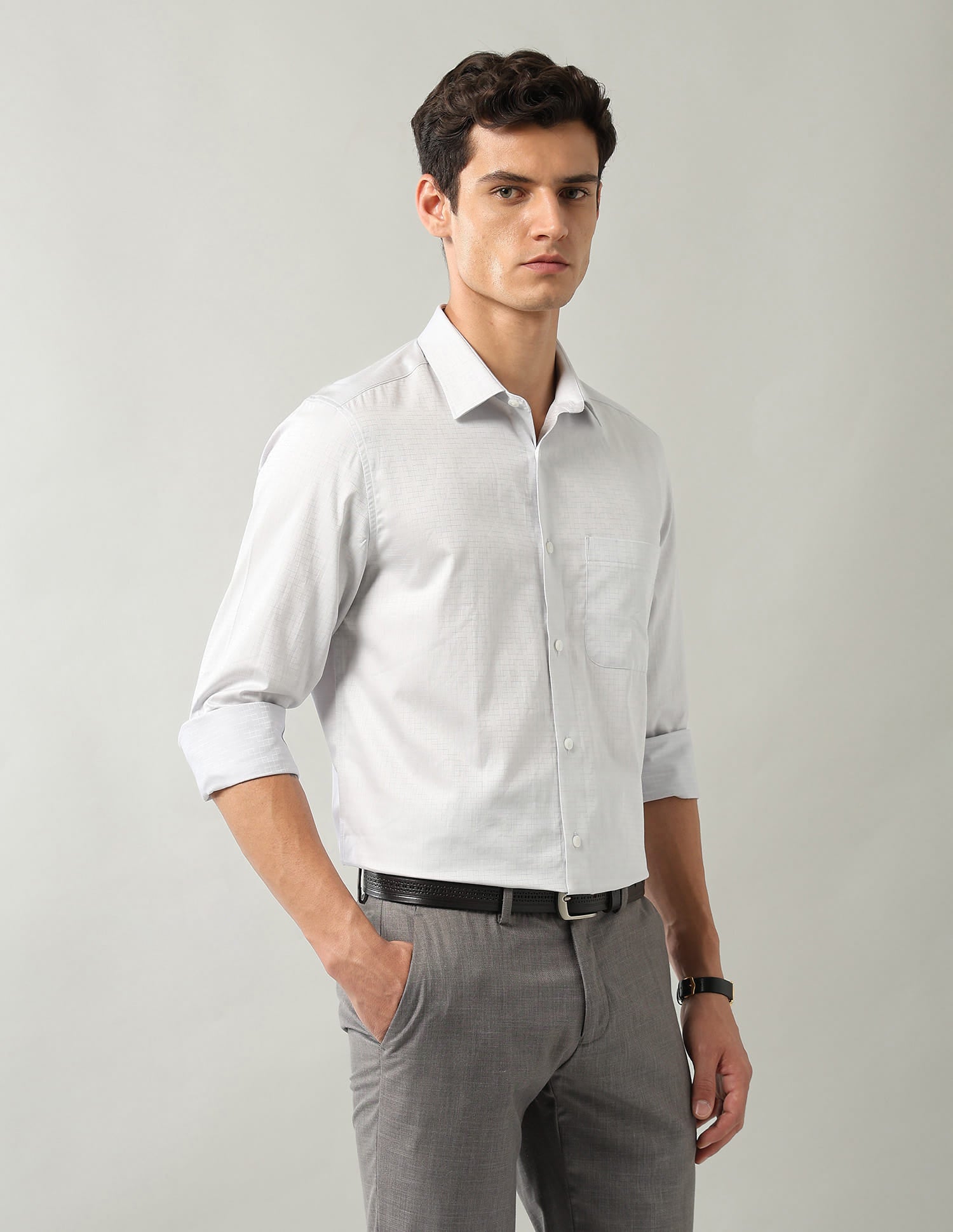 Abstract Geometric Printed Regular Fit Shirt