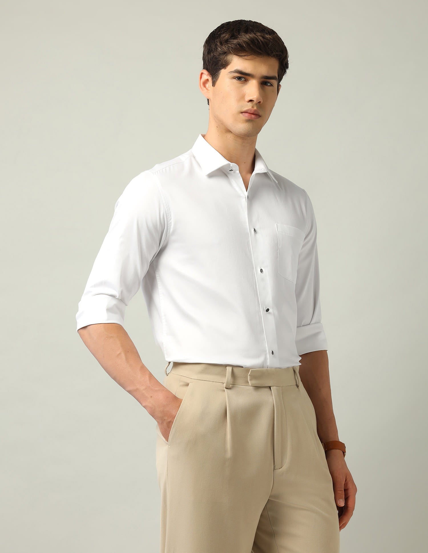 Slim Fit Satin Shirt