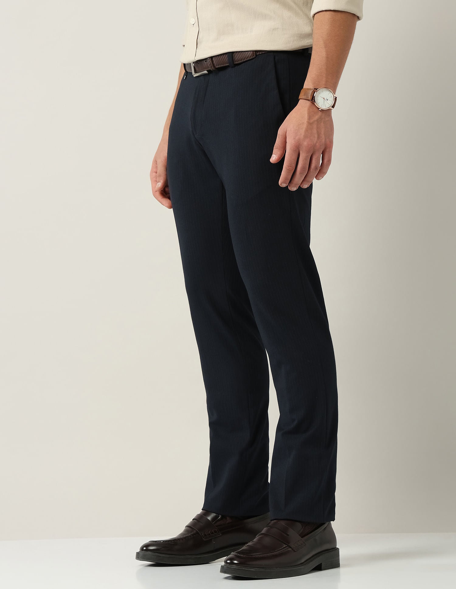 Office Classic Regular Fit Solid Trousers
