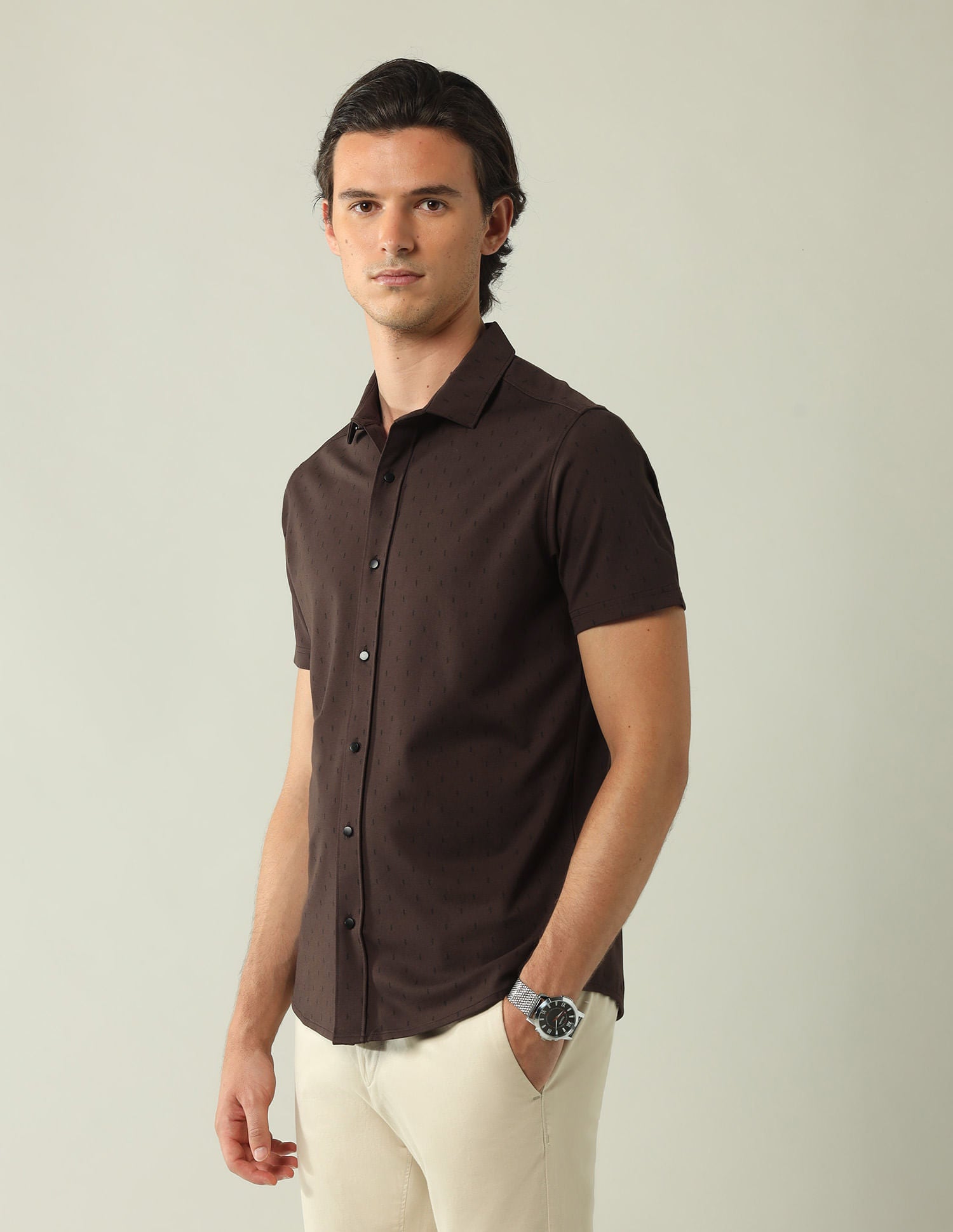 Regular Slim Fit All-Over Printed Shirt