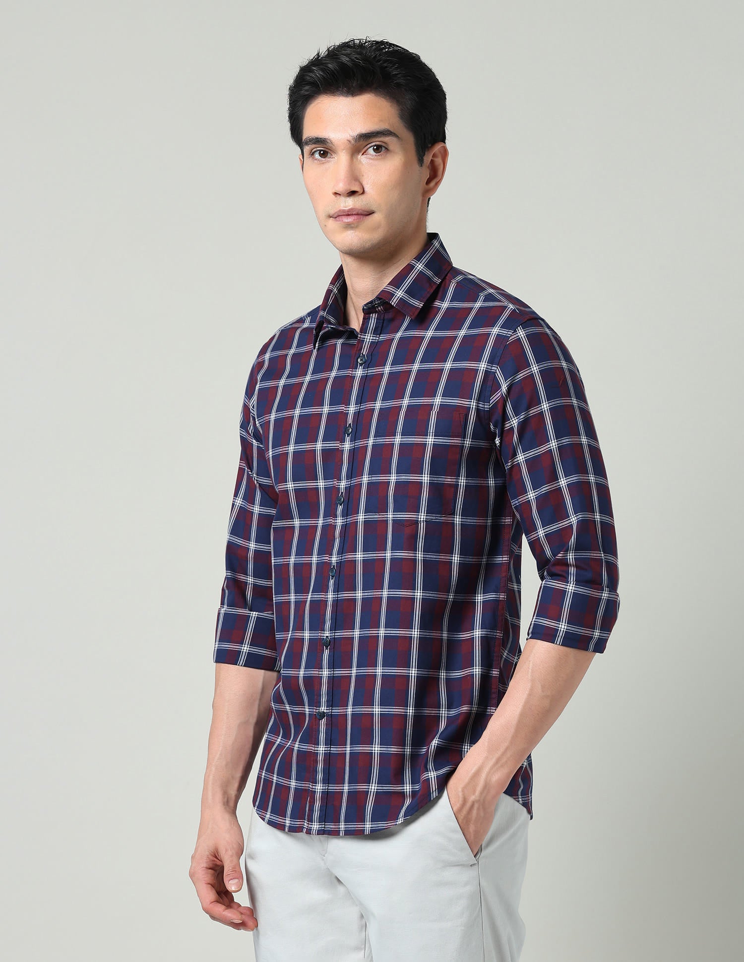 Wardrobe Essential Tartan Checked Slim Fit Shirt