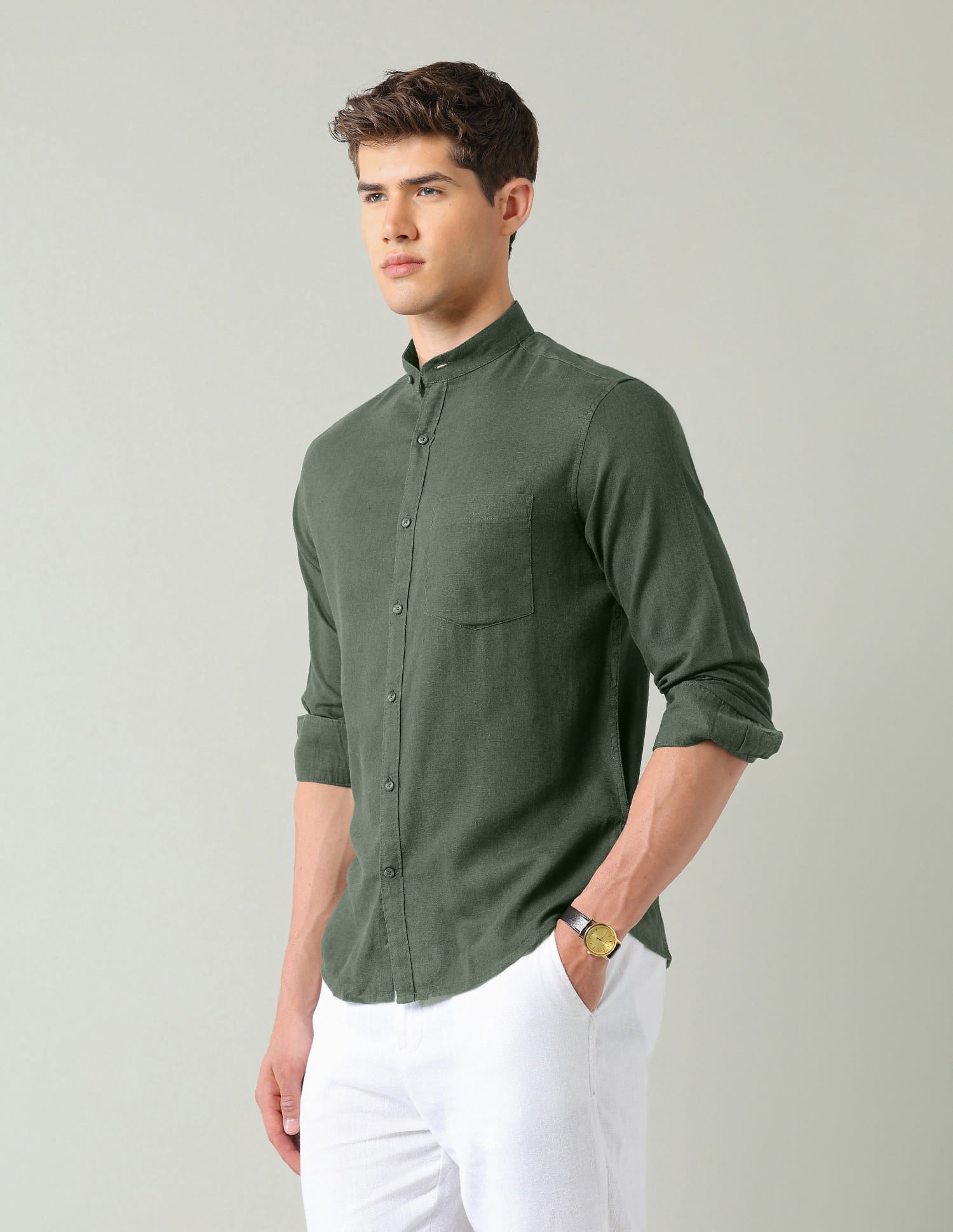 Solid Slim Fit Shirt 2