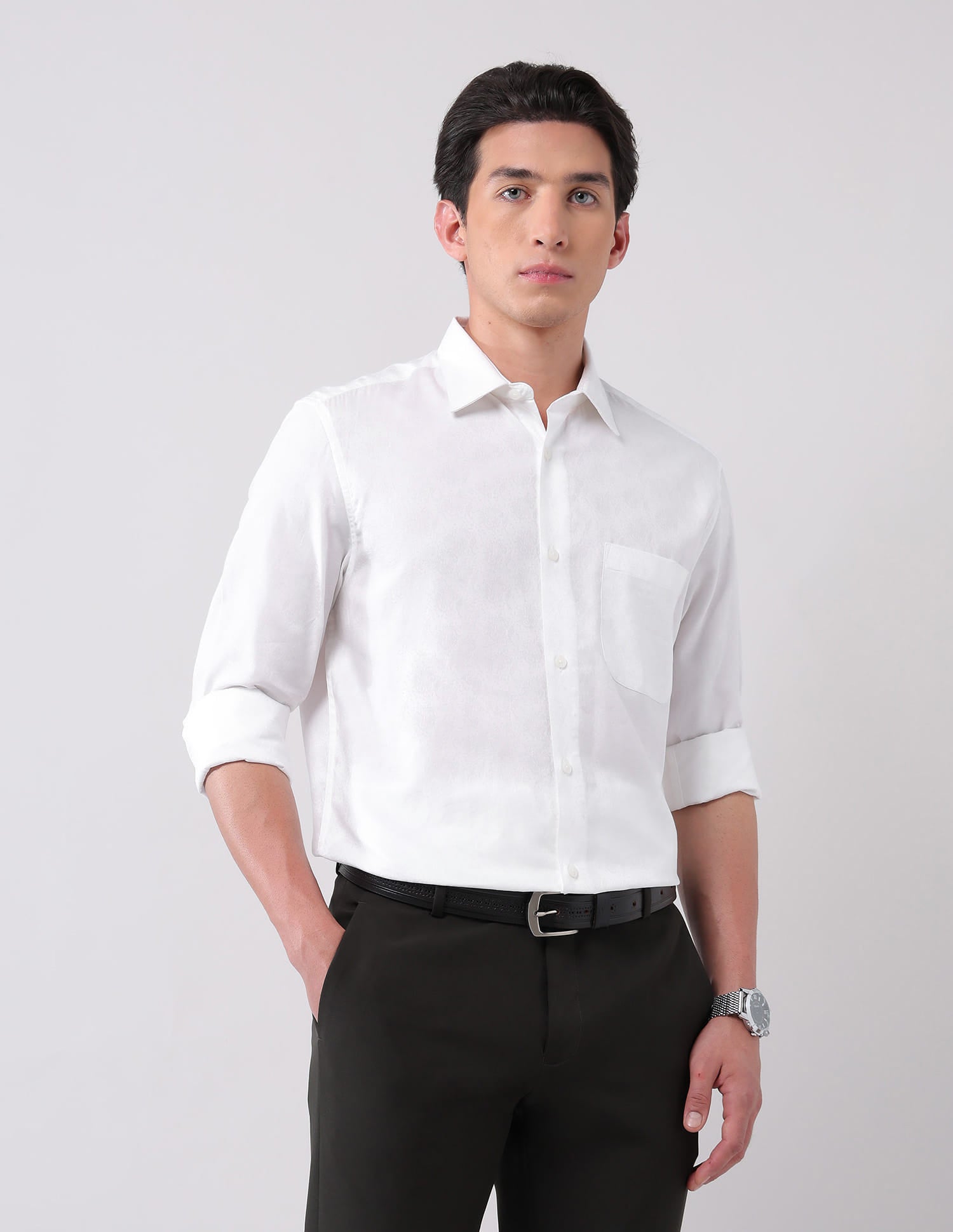 Stylish Textured Regular Fit Shirt