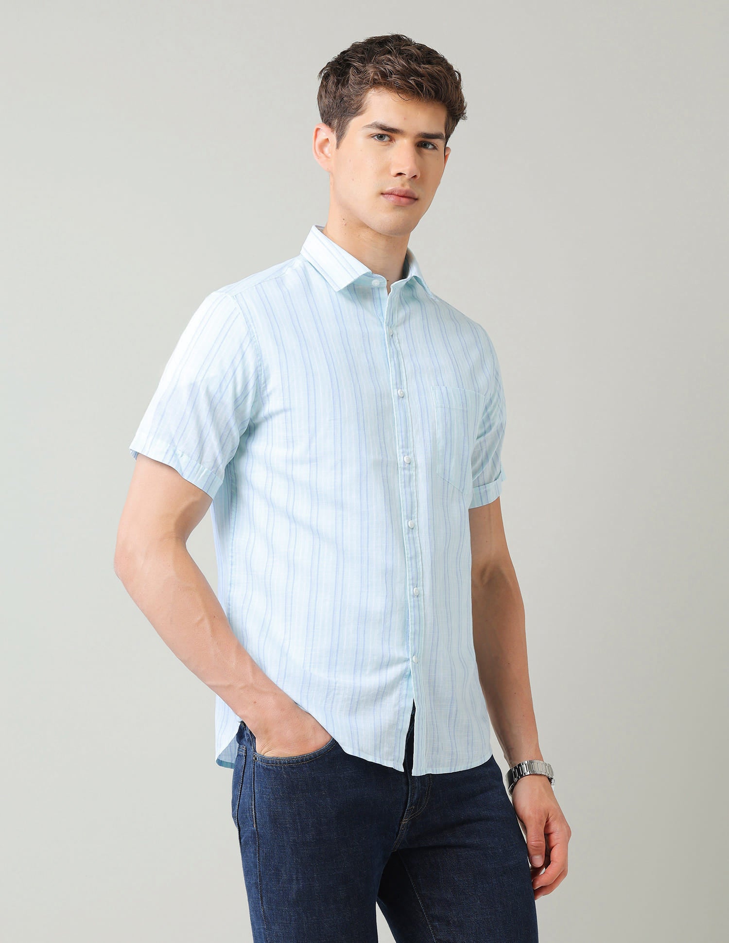 Vertical Striped Regular Fit Shirt 6