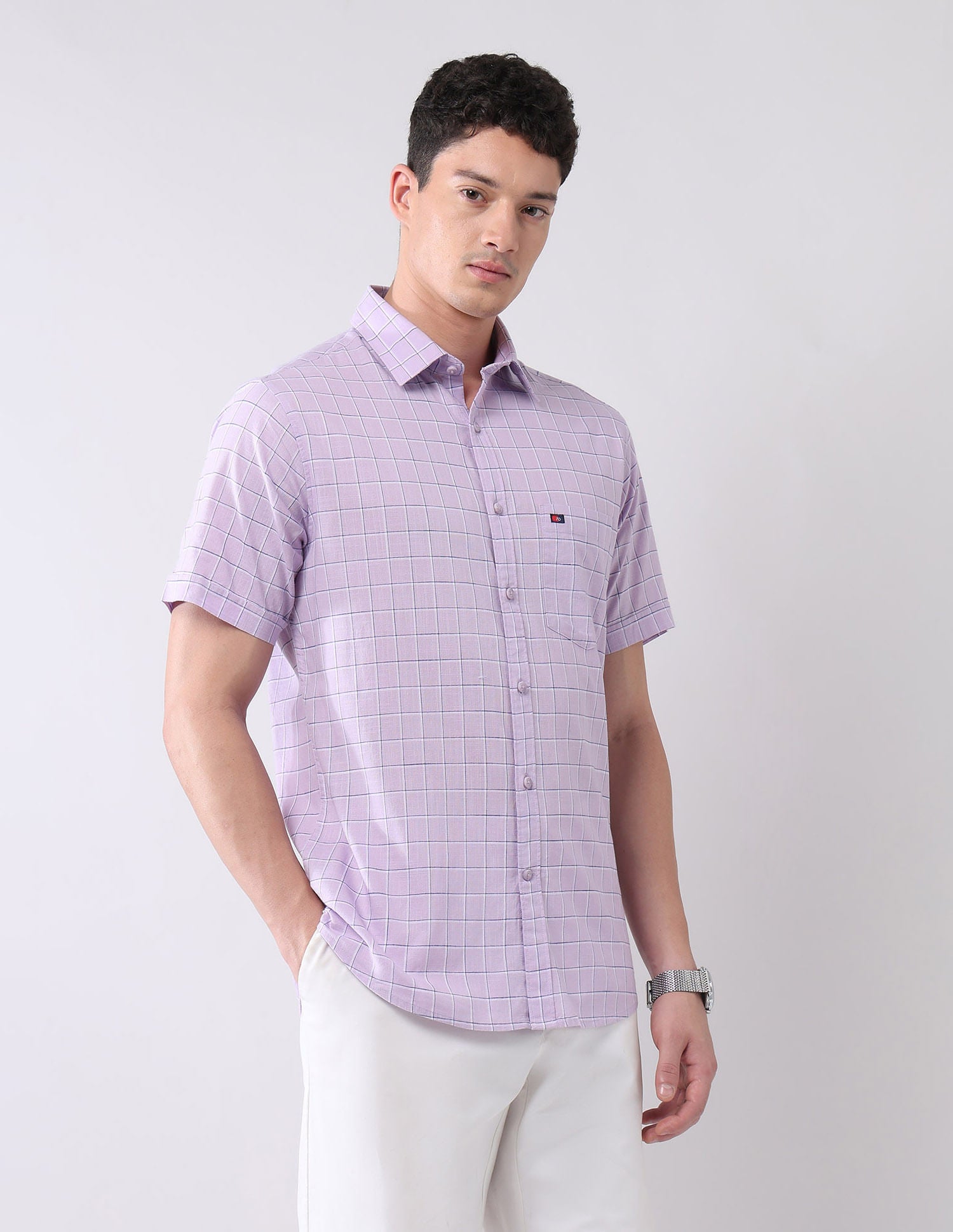 City Chronicles Modern Slim Fit Tartan Checked Shirt