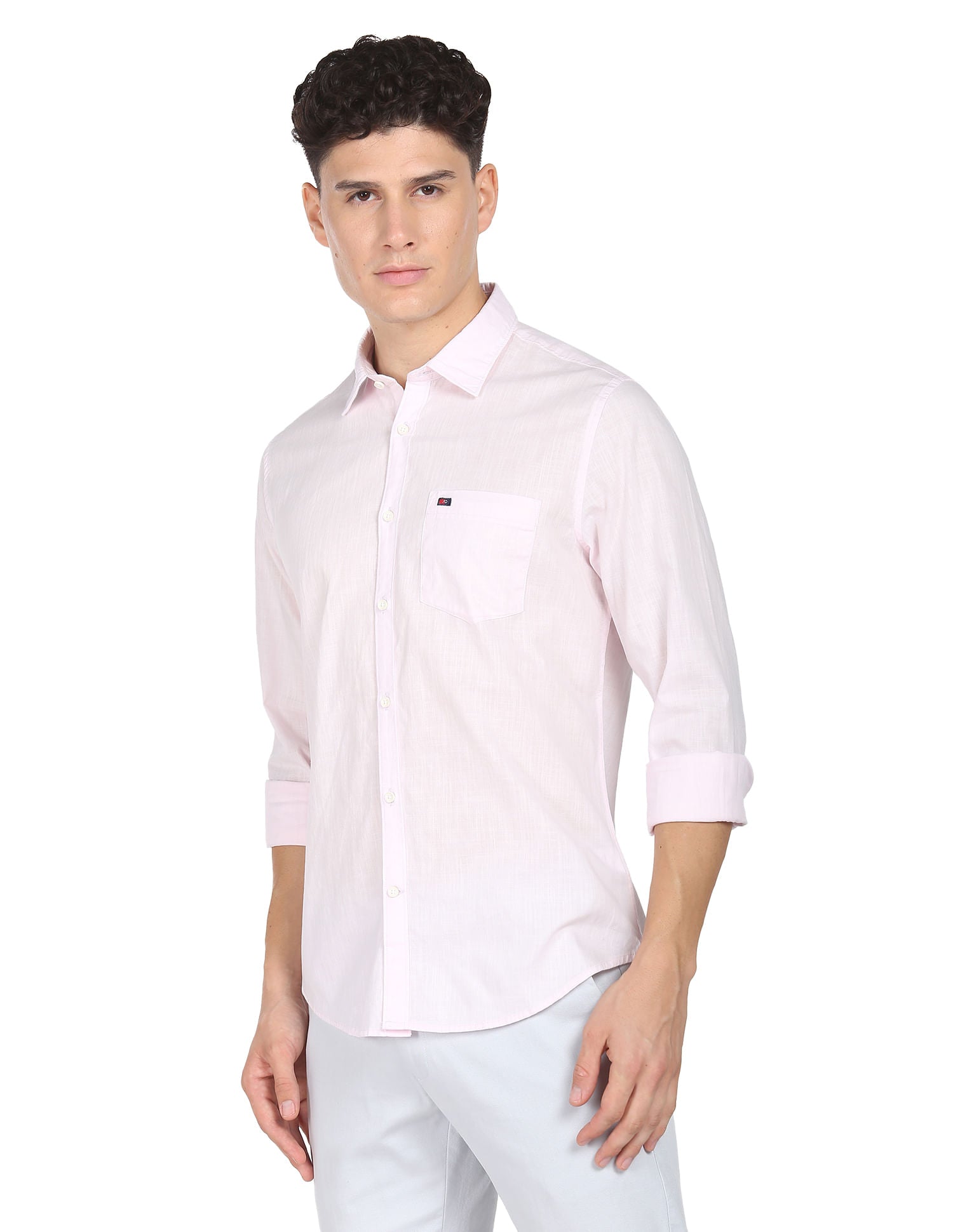 Regular Modern Slim Fit Solid Casual Shirt