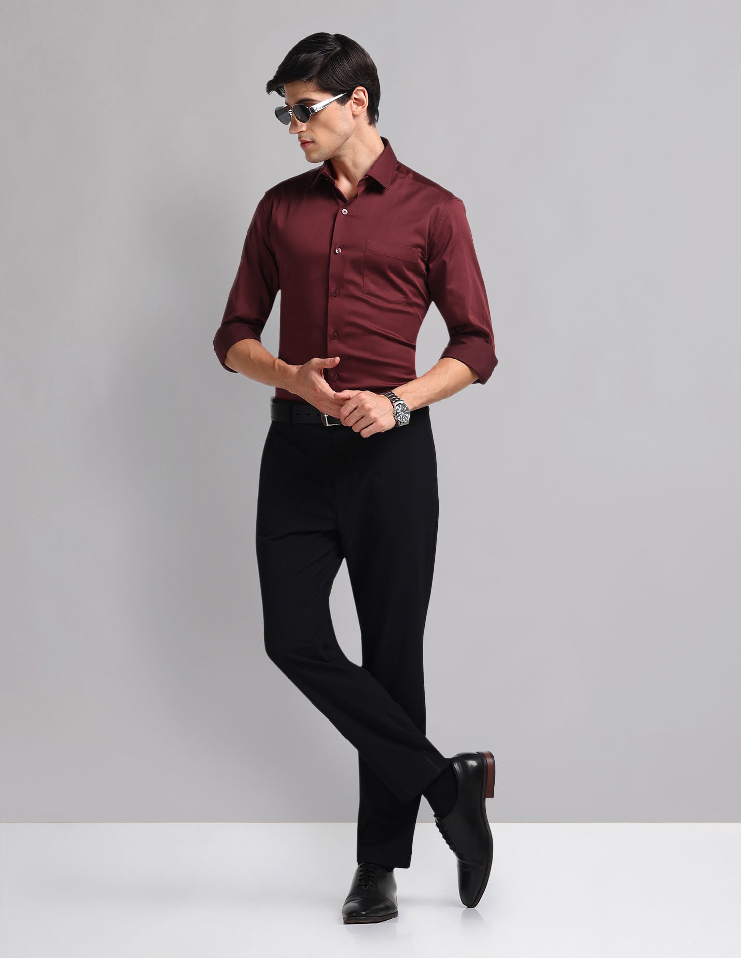 Office Essential Stretch Twill 3 Collar Formal Shirt