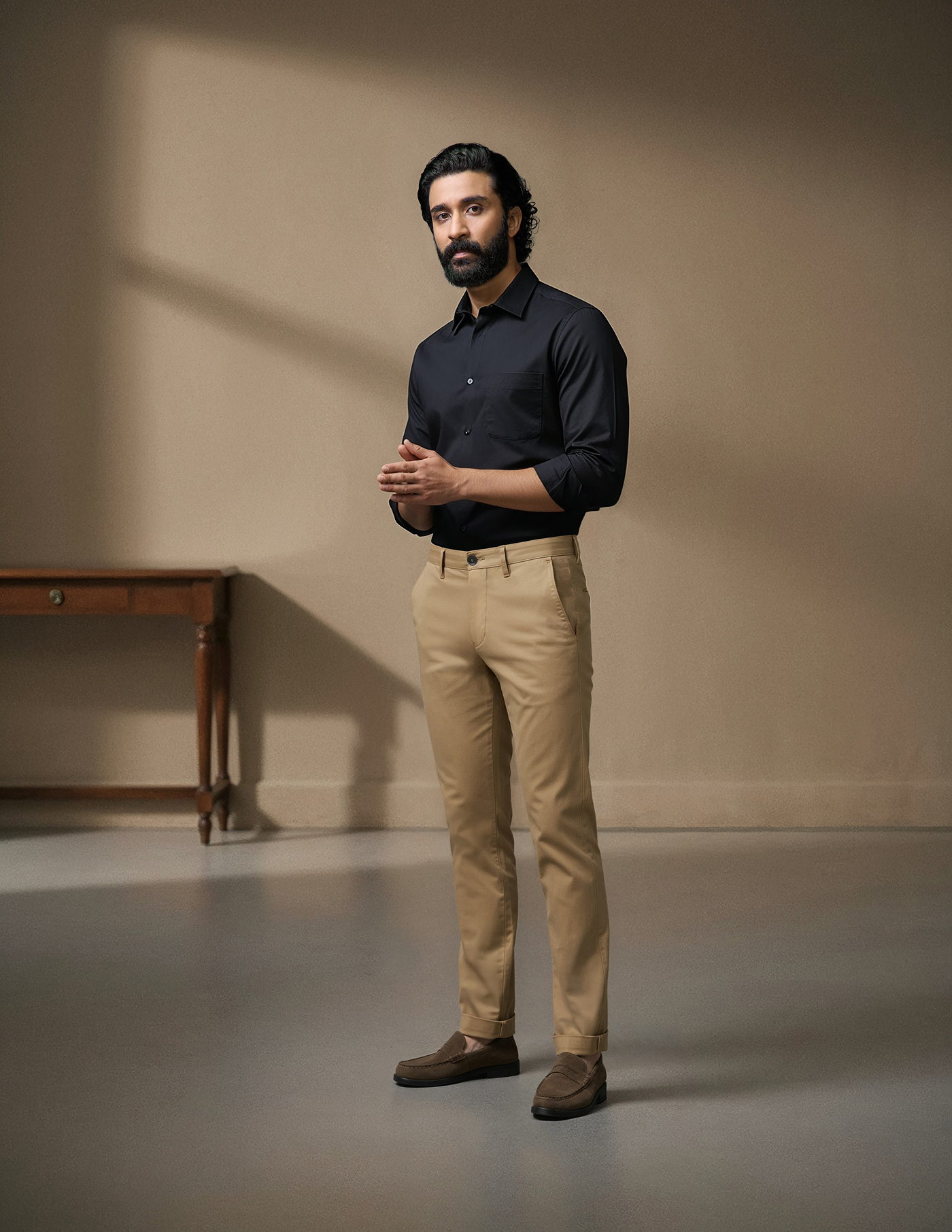 Adventure Pulse Modern Slim Fit Smart Waist Solid Chinos