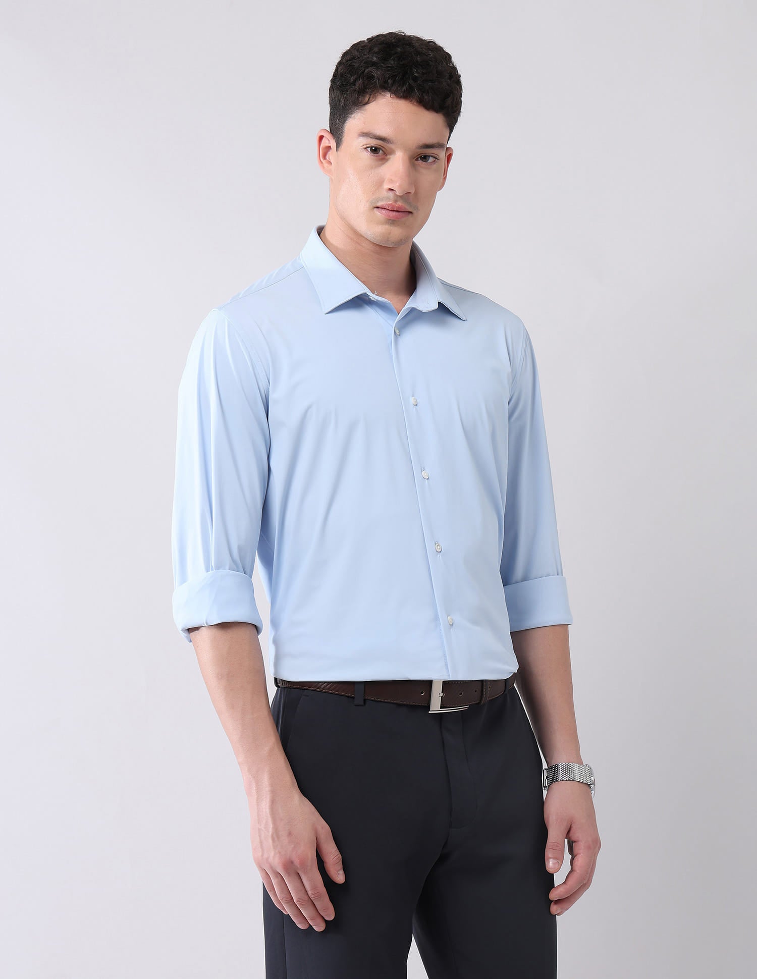 Stylish Hypermove Solid Shirt