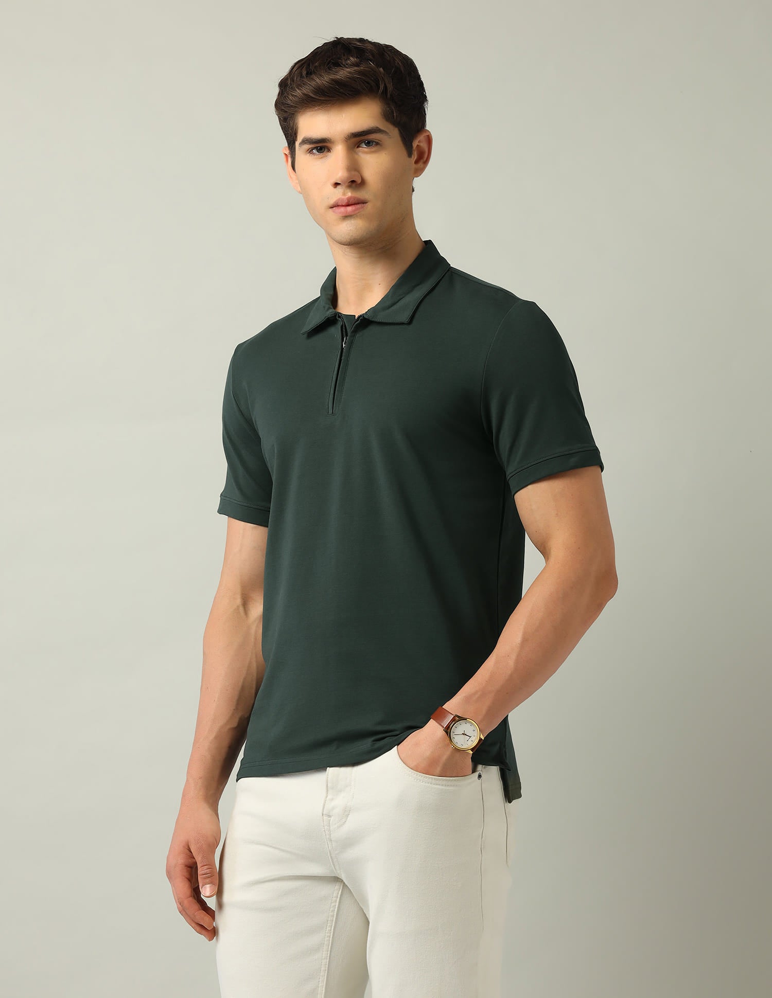 Solid Modern Slim Fit Polo Shirt