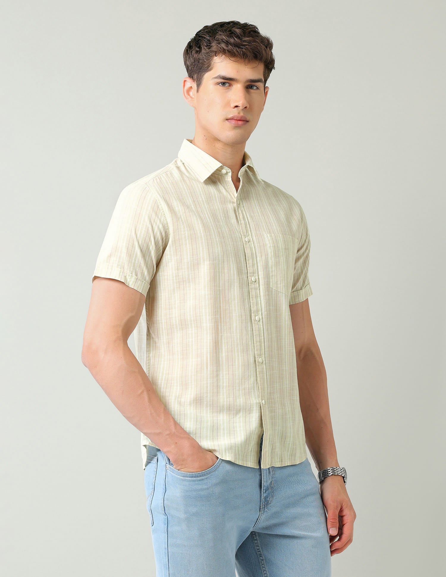 Vertical Striped Regular Fit Shirt 6