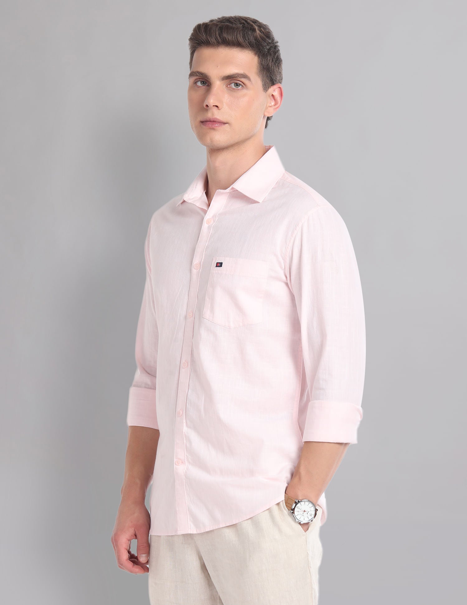 Playfully Patterned Slim Fit Summer Shirt