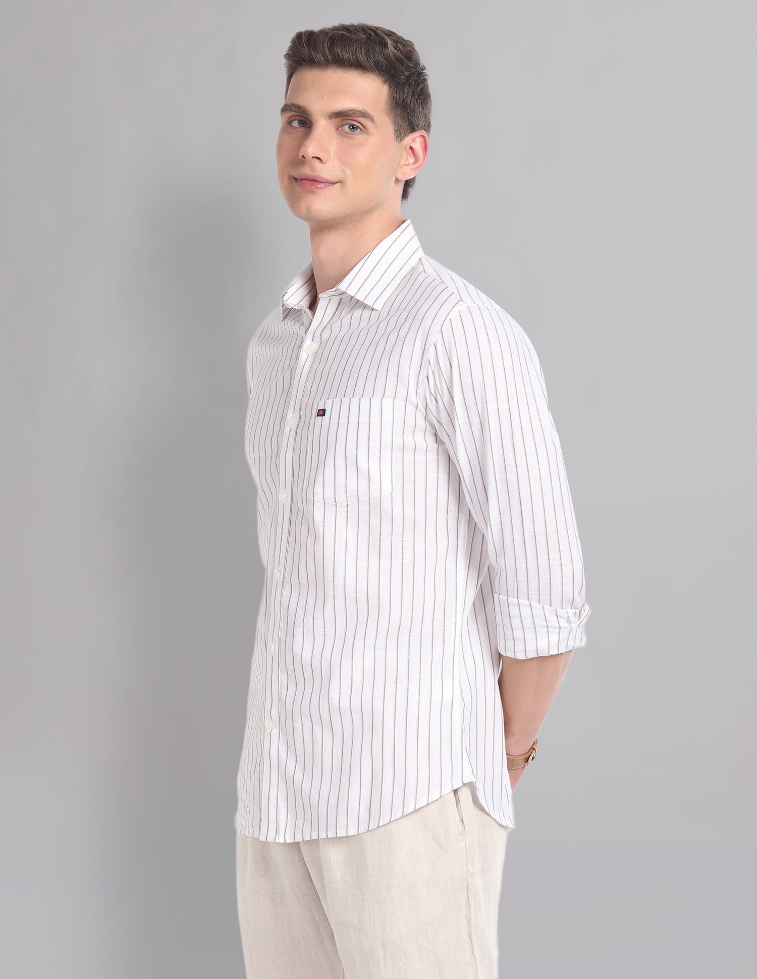 Vertical Stripe Pure Cotton Shirt