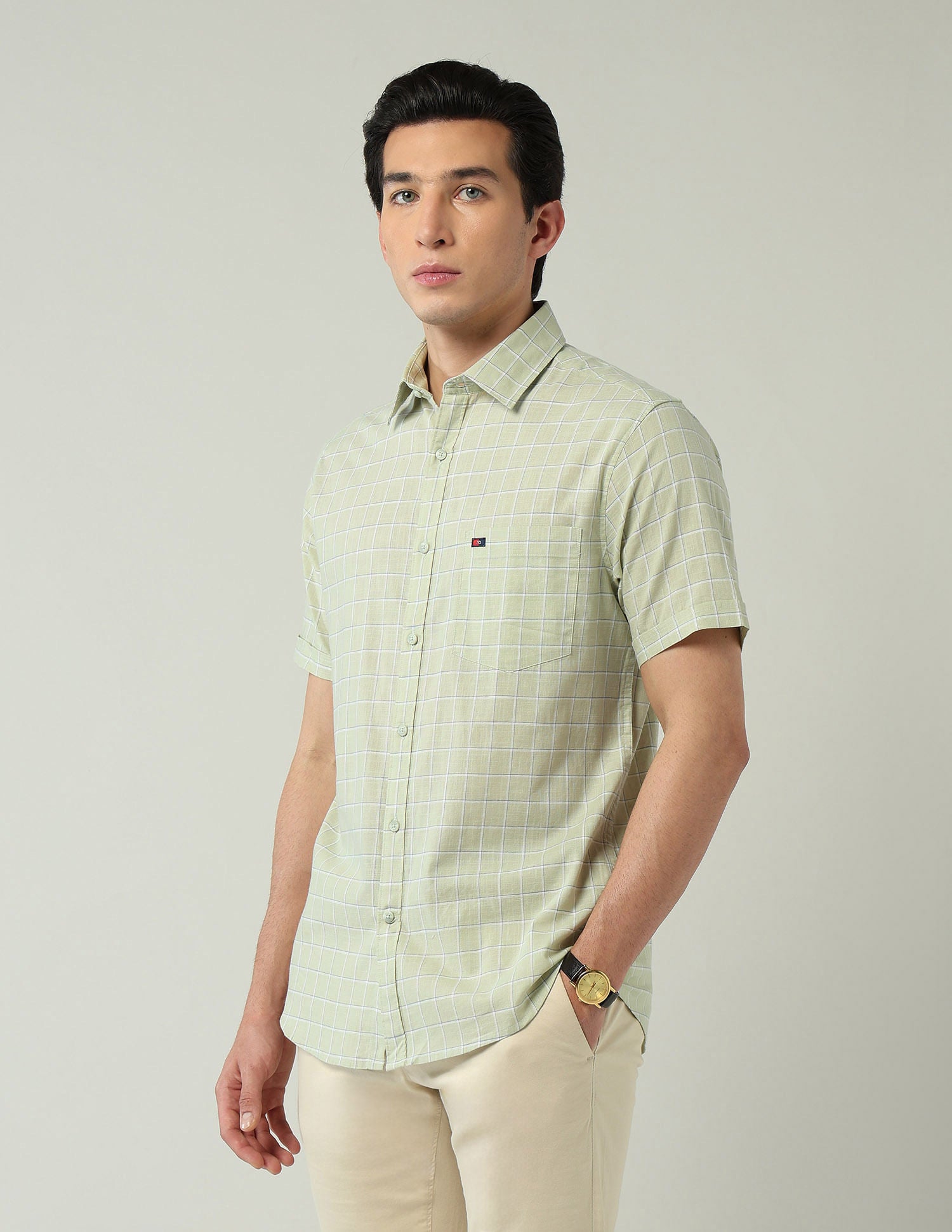 City Chronicles Modern Slim Fit Tartan Checked Shirt