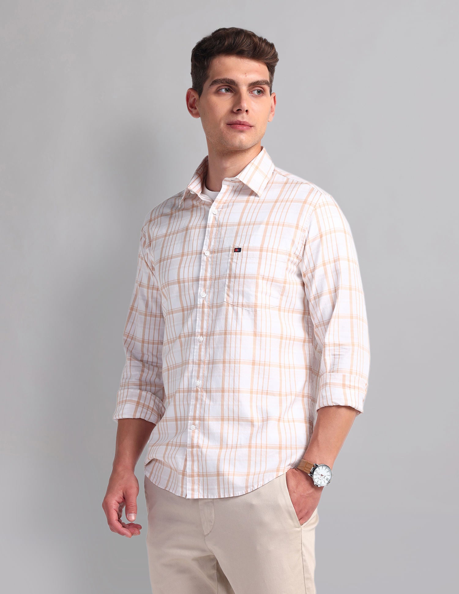 Playful Plaid Check Cotton Shirt
