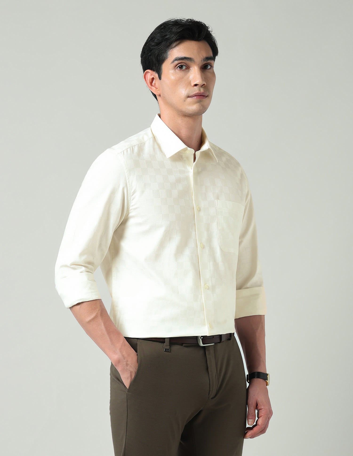 Geometric Dobby Regular Fit Shirt