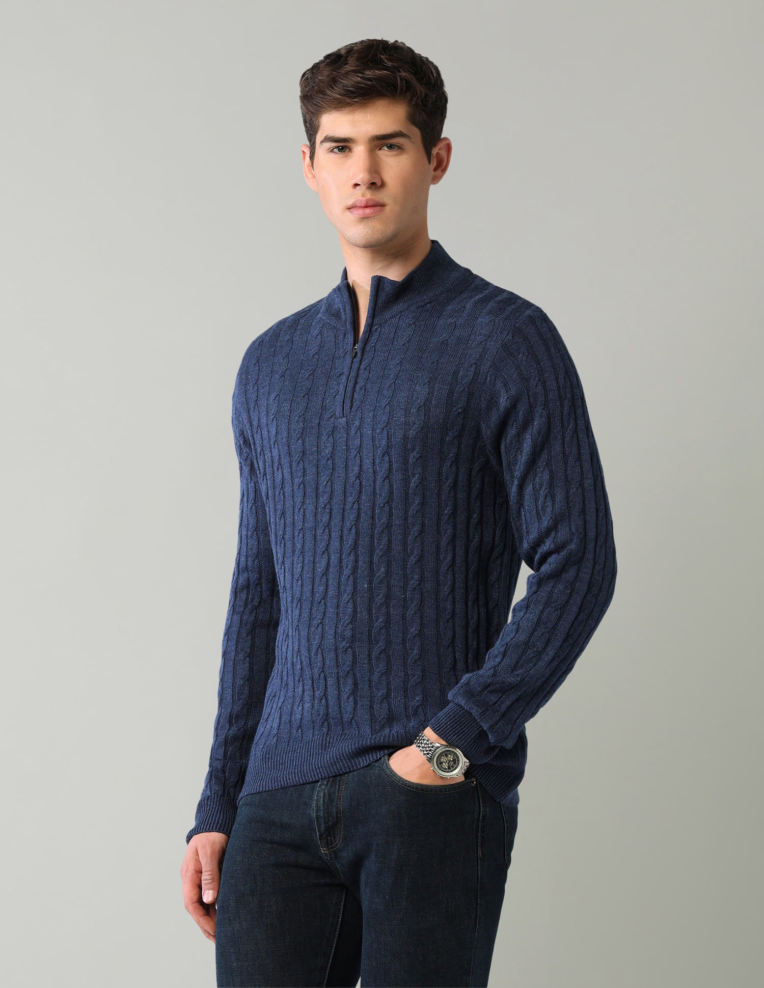 Textured Mens Sweater