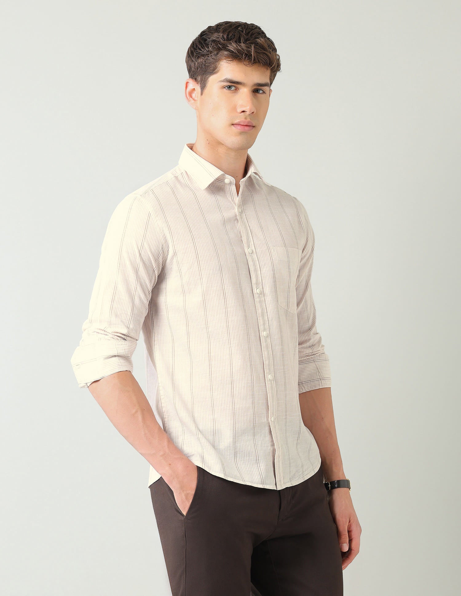 Vertical Striped Regular Fit Shirt 5