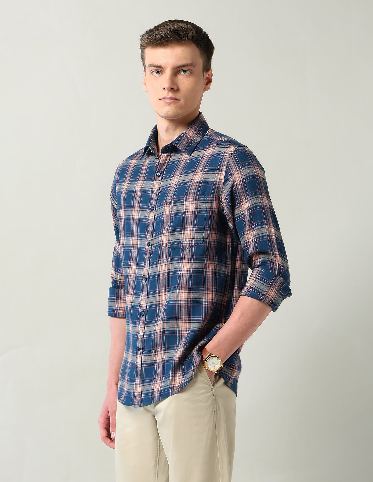 Modern Slim Fit Checked Shirt