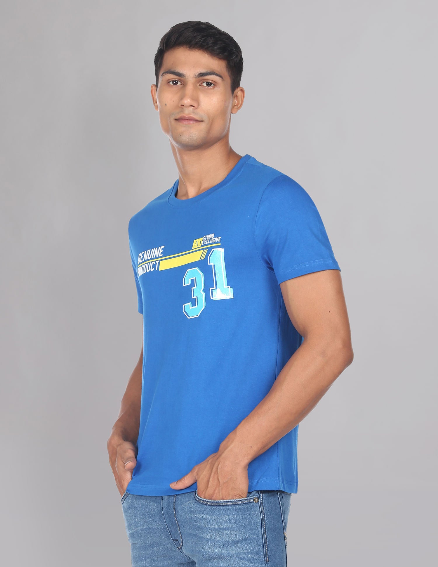 Art-Coded Graphic Print Cotton T-Shirt