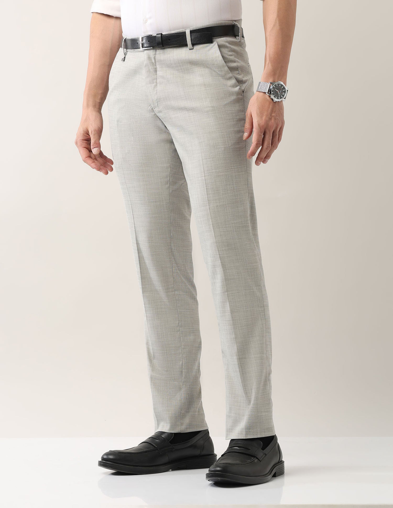 Everyday Wear Slim Fit Smart Flex Formal Trousers