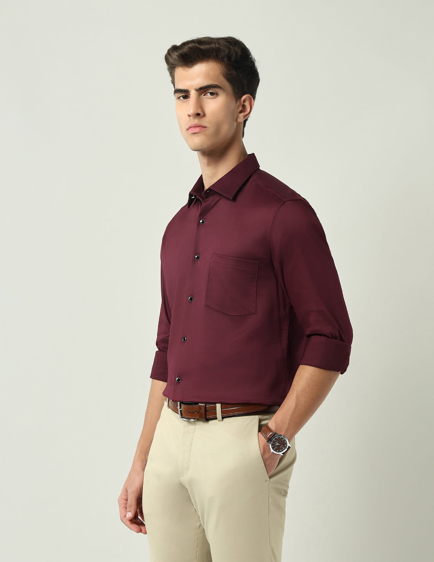 Everyday Essential Solid Slim Fit Shirt