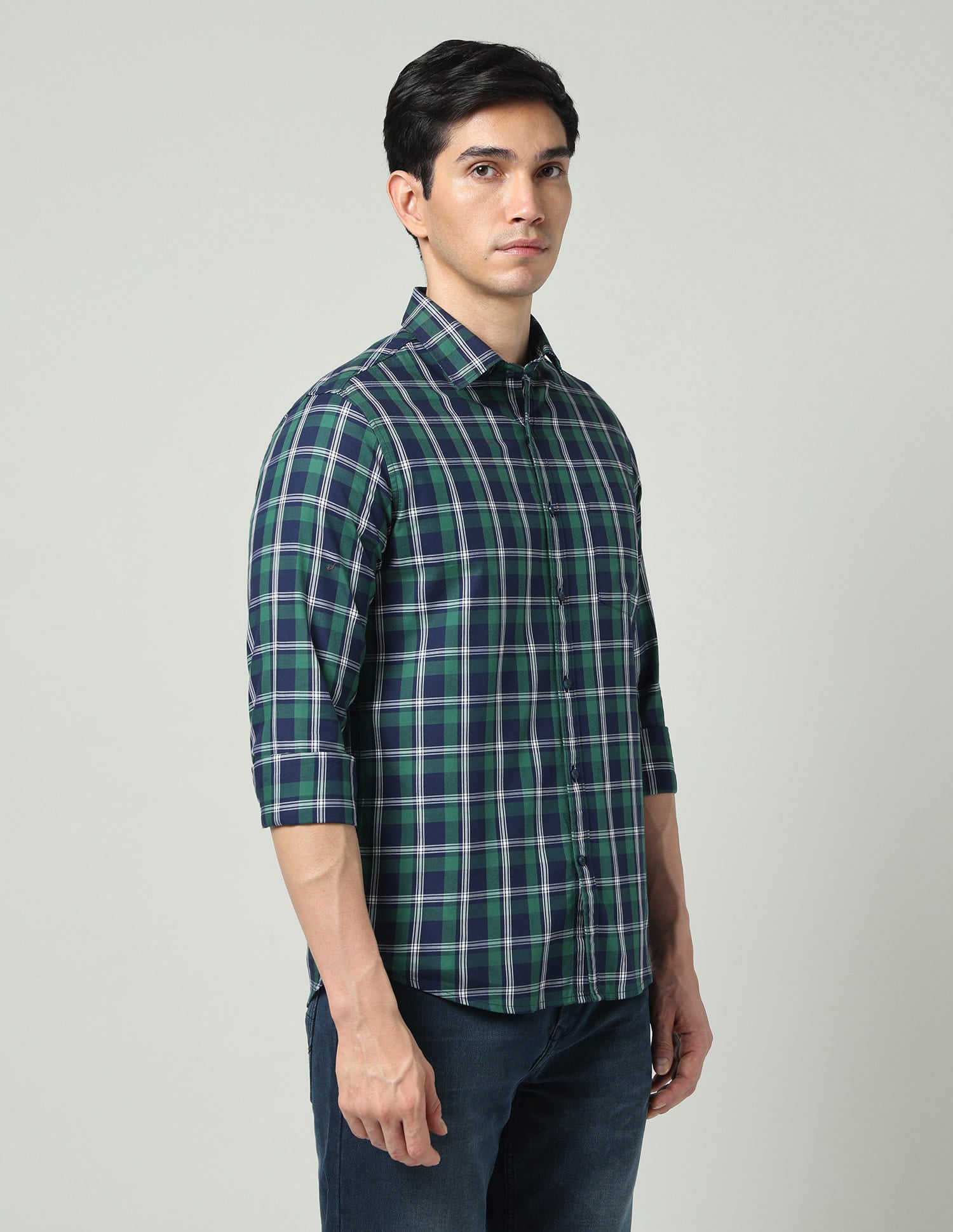 Wardrobe Essential Tartan Checked Slim Fit Shirt