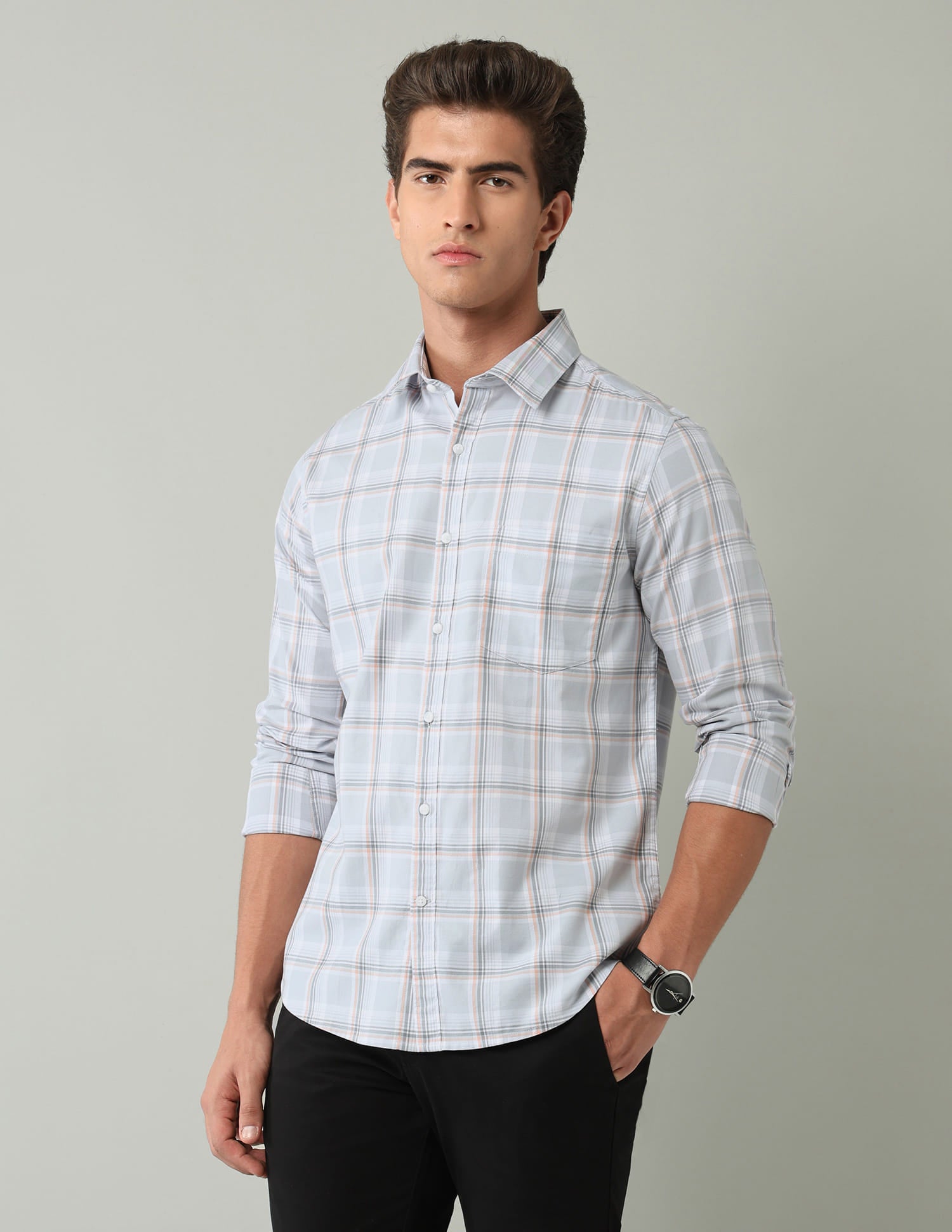 Plaid Checked Modern Slim Fit Shirt