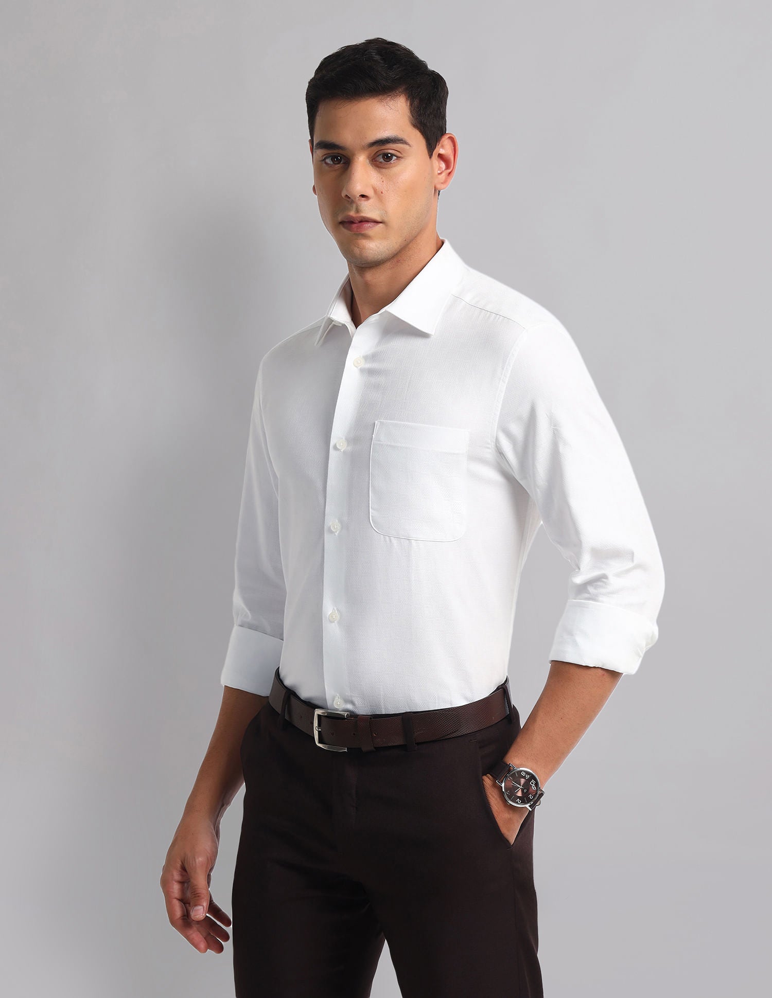Stylish Fearless Cotton Dobby Shirt